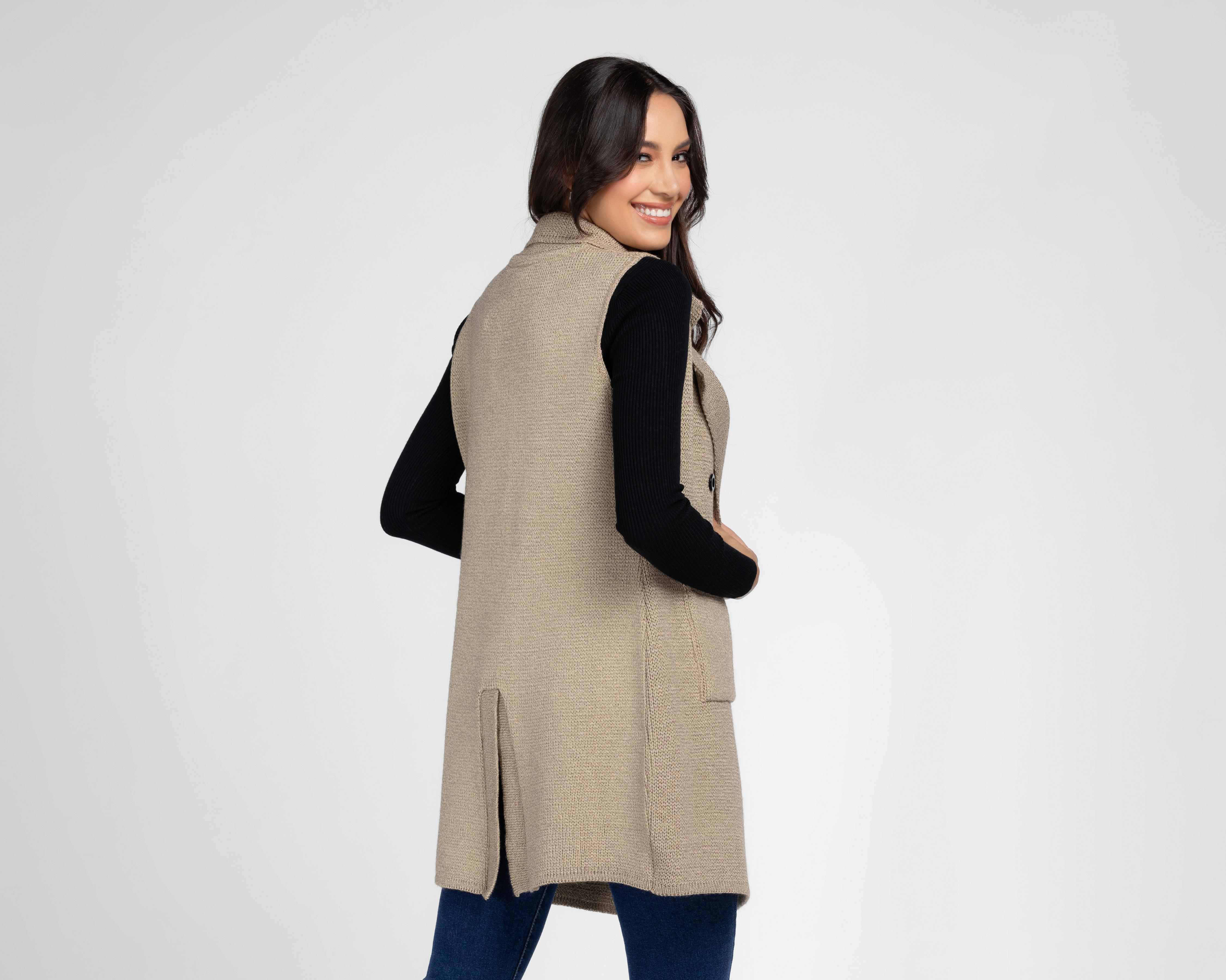 Foto 3 | Chaleco Tejido Sahara para Mujer