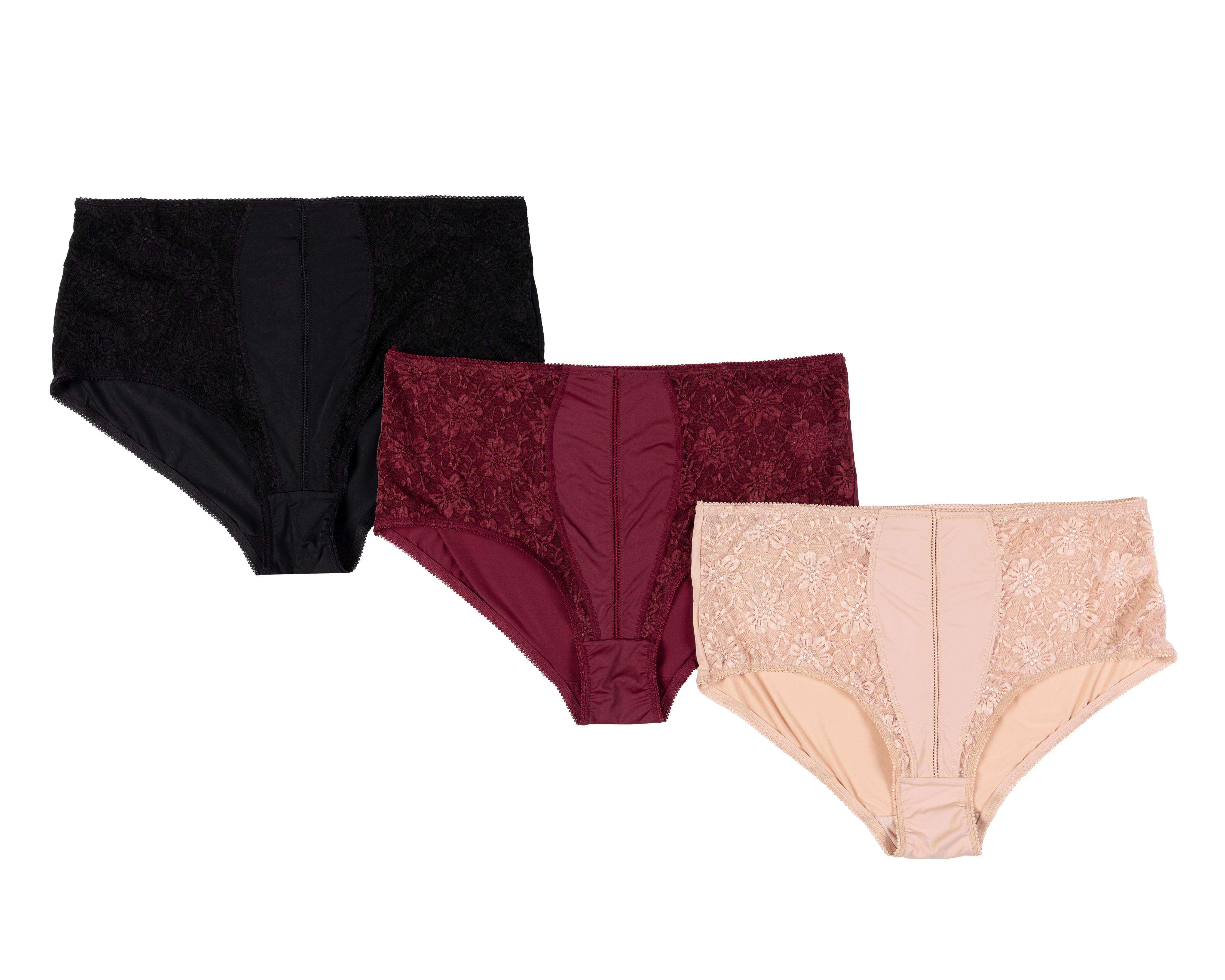 Foto 1 | Pantaleta con Encaje Beauty Secret para Mujer 3 Piezas