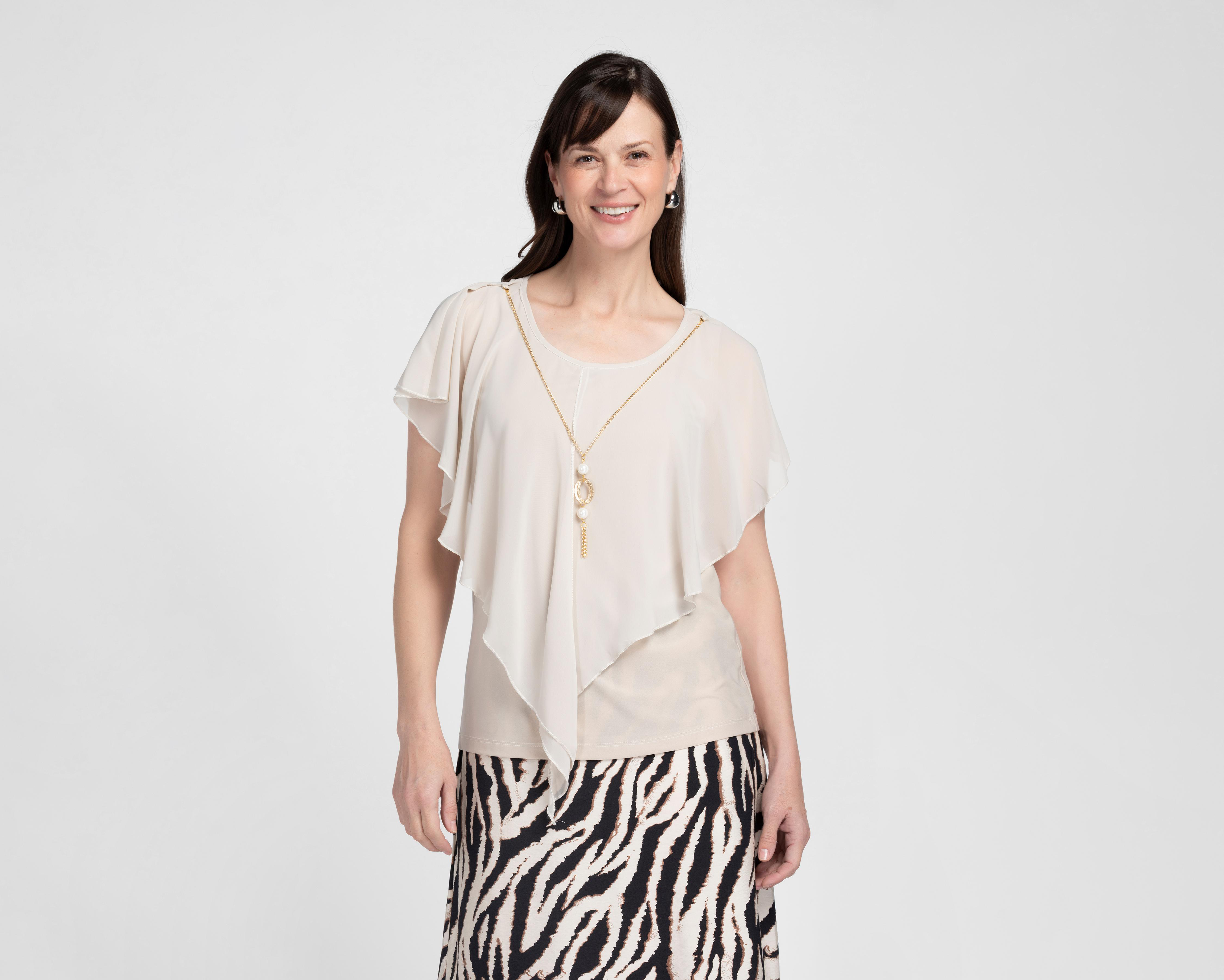 Foto 2 pulgar | Blusa con Collar Lady Sun para Mujer