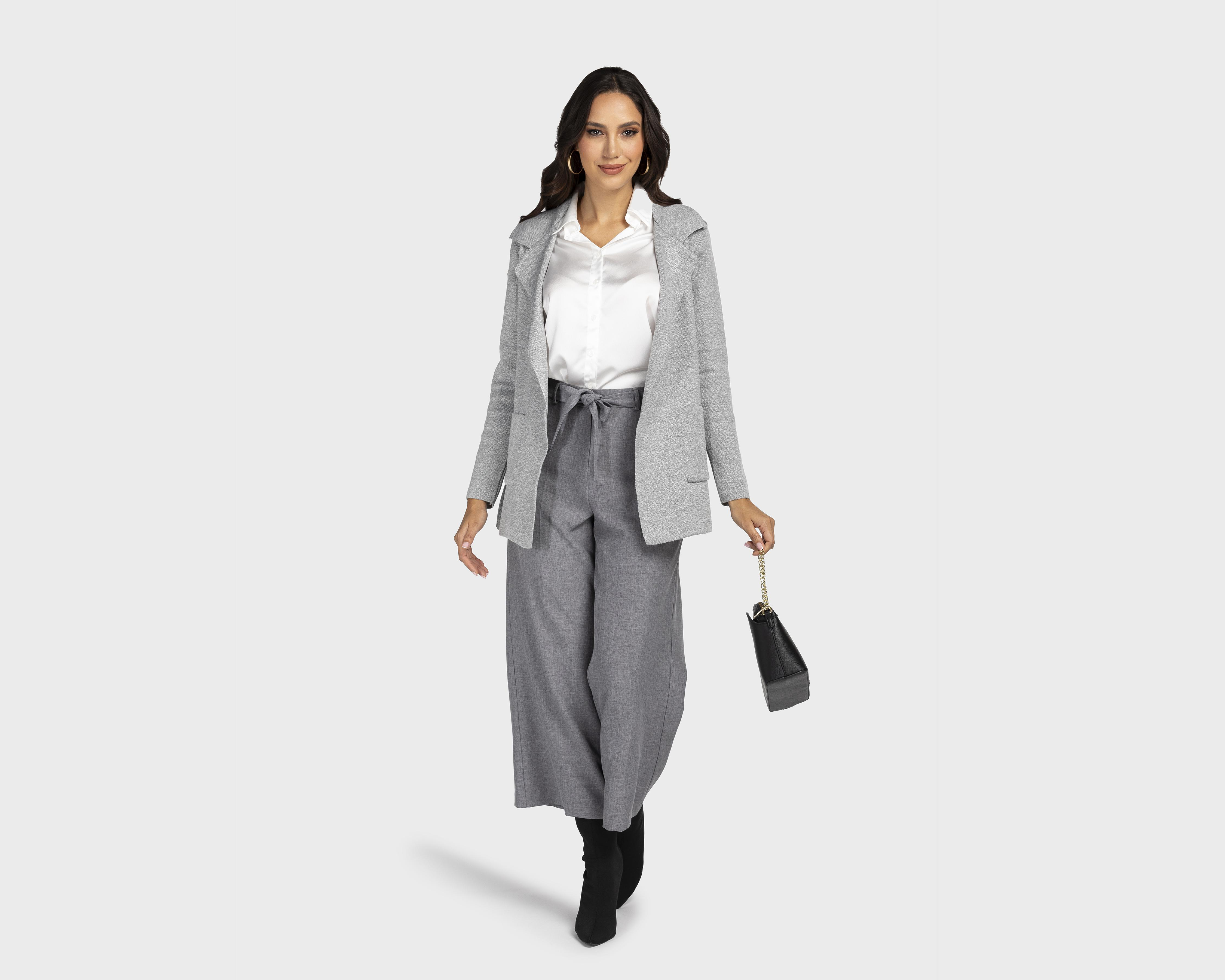 Foto 3 pulgar | Blazer Gris Sahara para Mujer