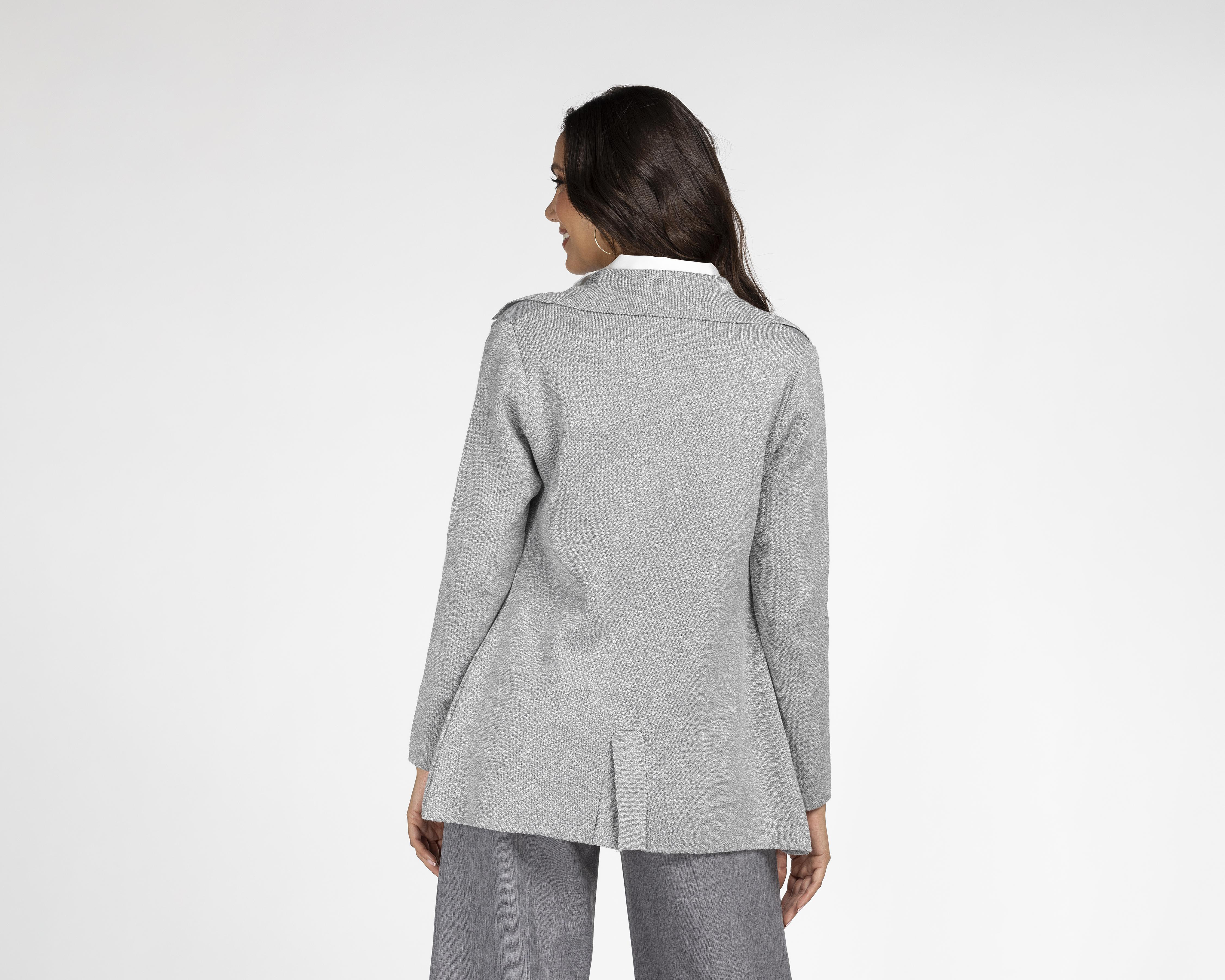 Foto 4 pulgar | Blazer Gris Sahara para Mujer