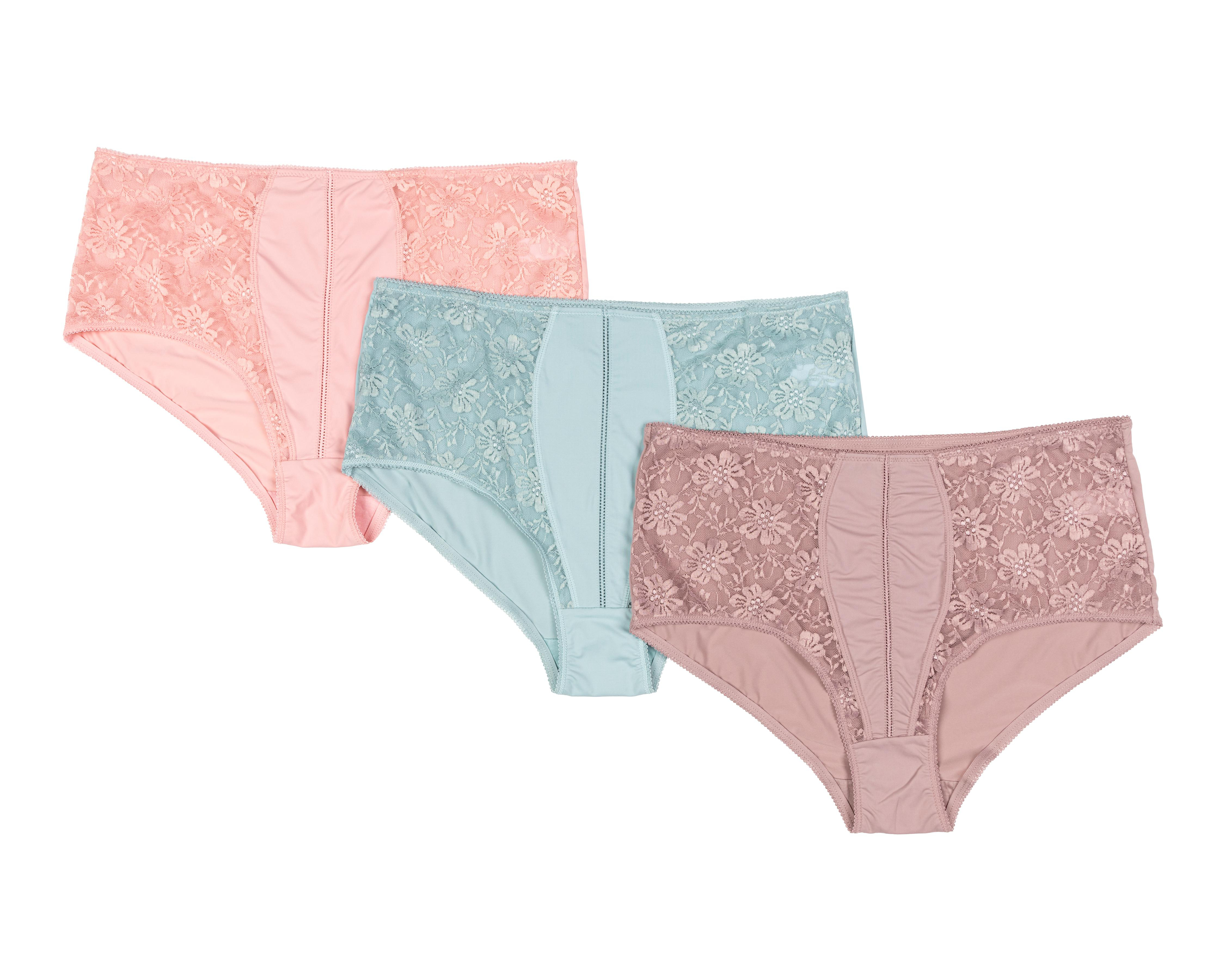 Foto 1 | Pantaleta Completa con Encaje Beauty Secret para Mujer 3 Piezas