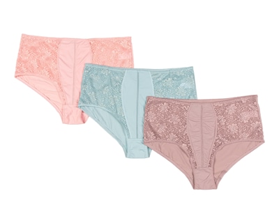 Foto 1 | Pantaleta Completa con Encaje Beauty Secret para Mujer 3 Piezas
