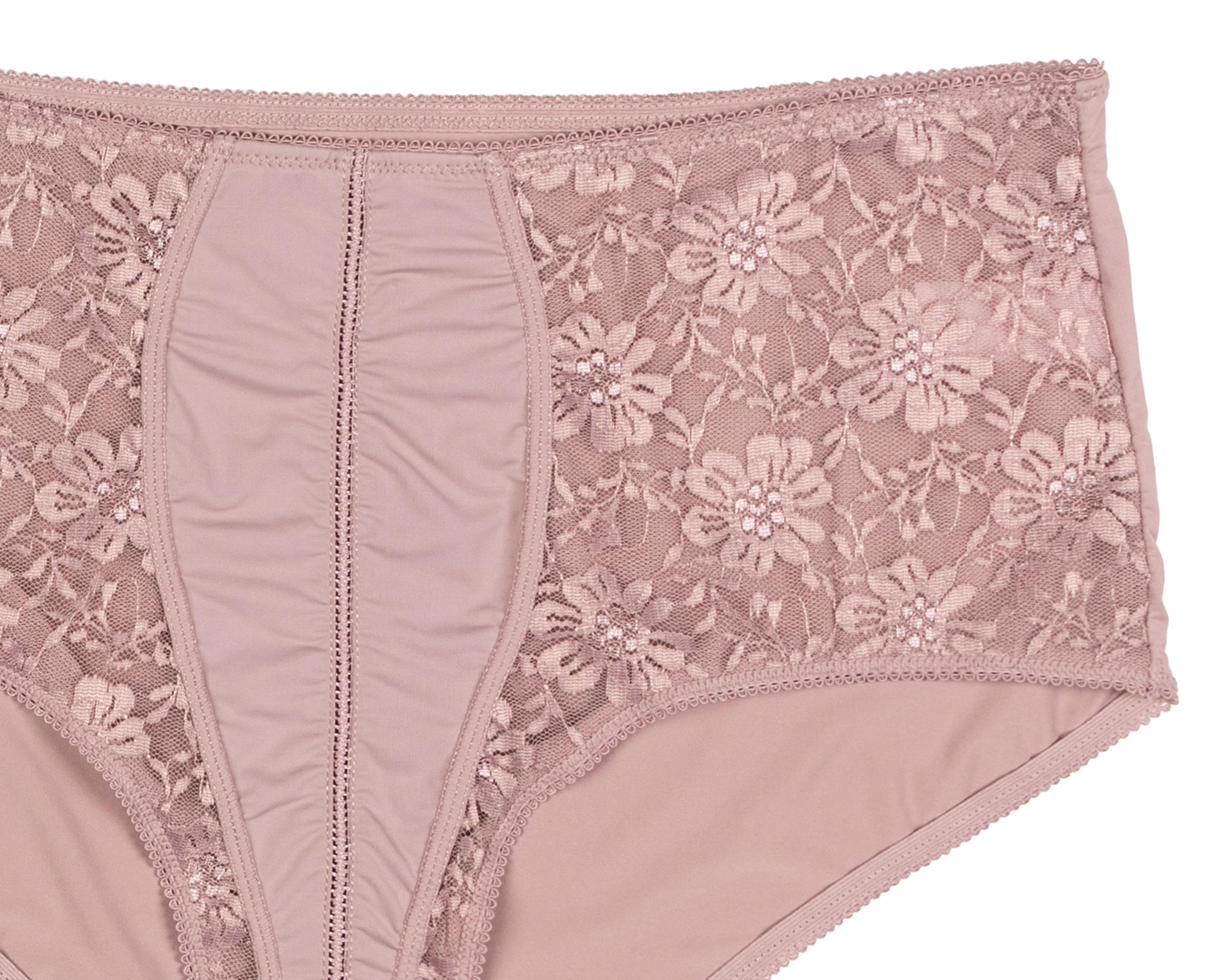 Foto 4 pulgar | Pantaleta Completa con Encaje Beauty Secret para Mujer 3 Piezas