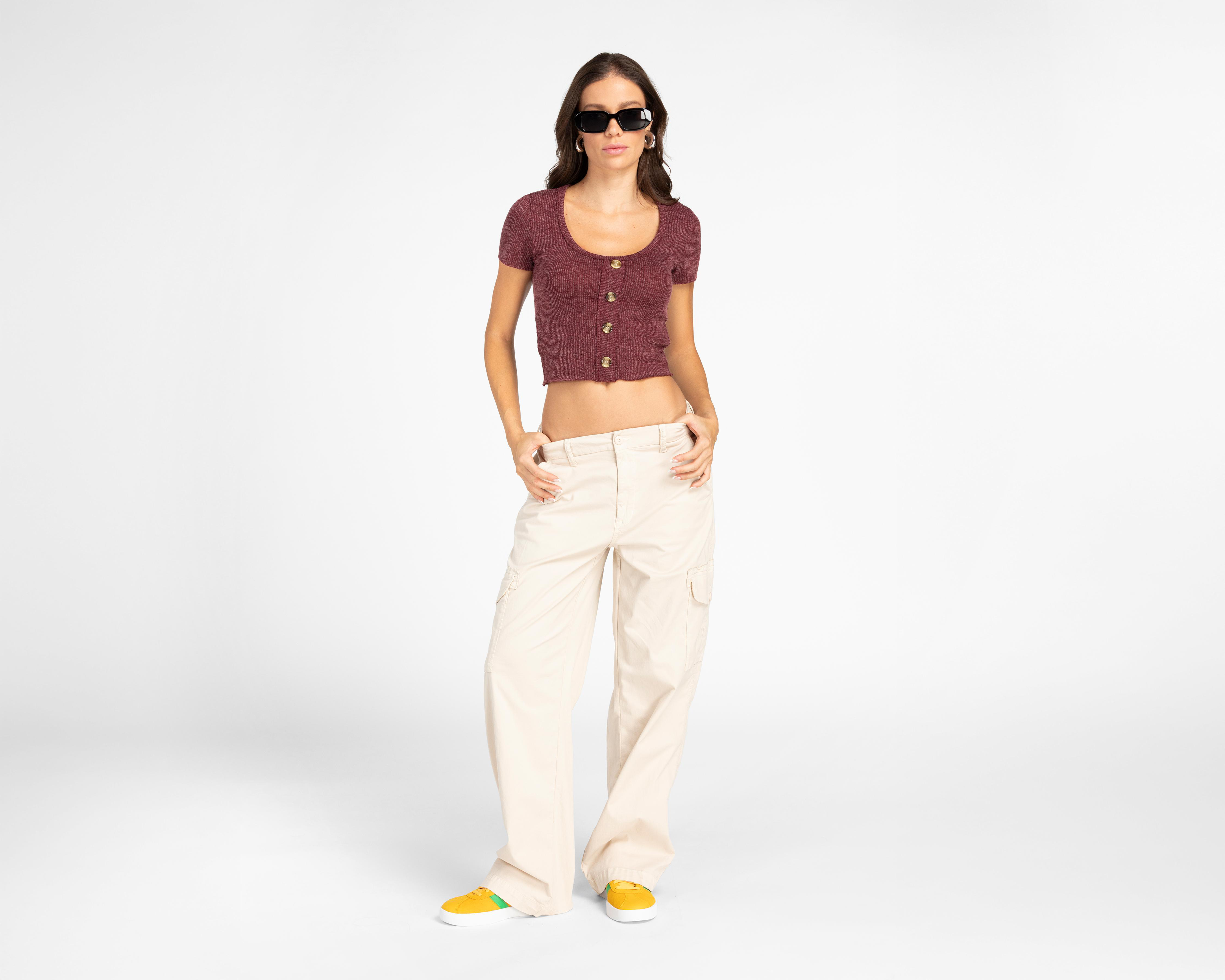 Foto 2 | Playera Refill con Botones para Mujer