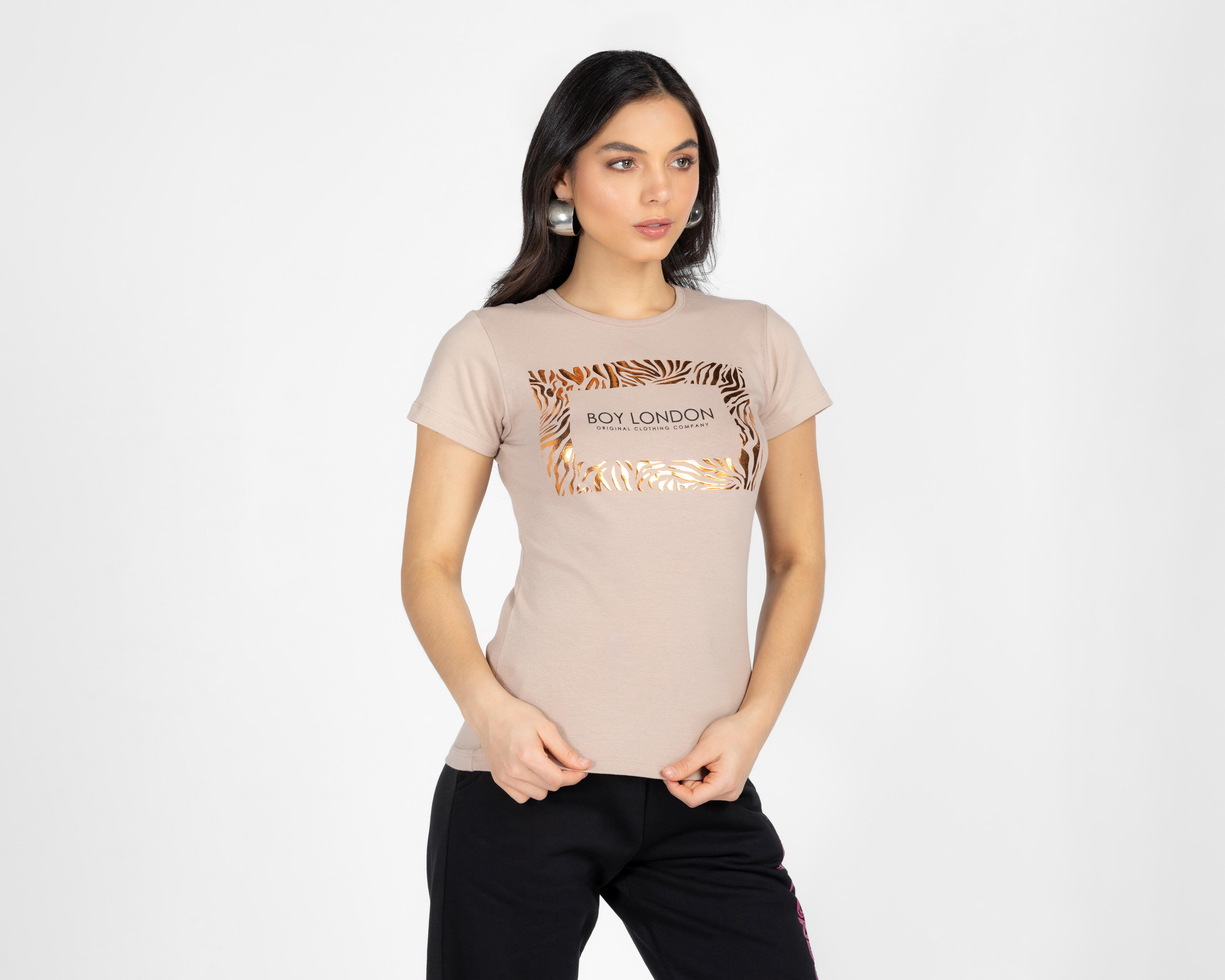 Foto 2 pulgar | Playera Boy London Estampada para Mujer