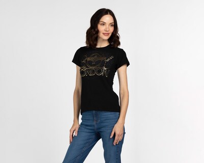 Foto 1 | Playera Boy London Manga Corta para Mujer