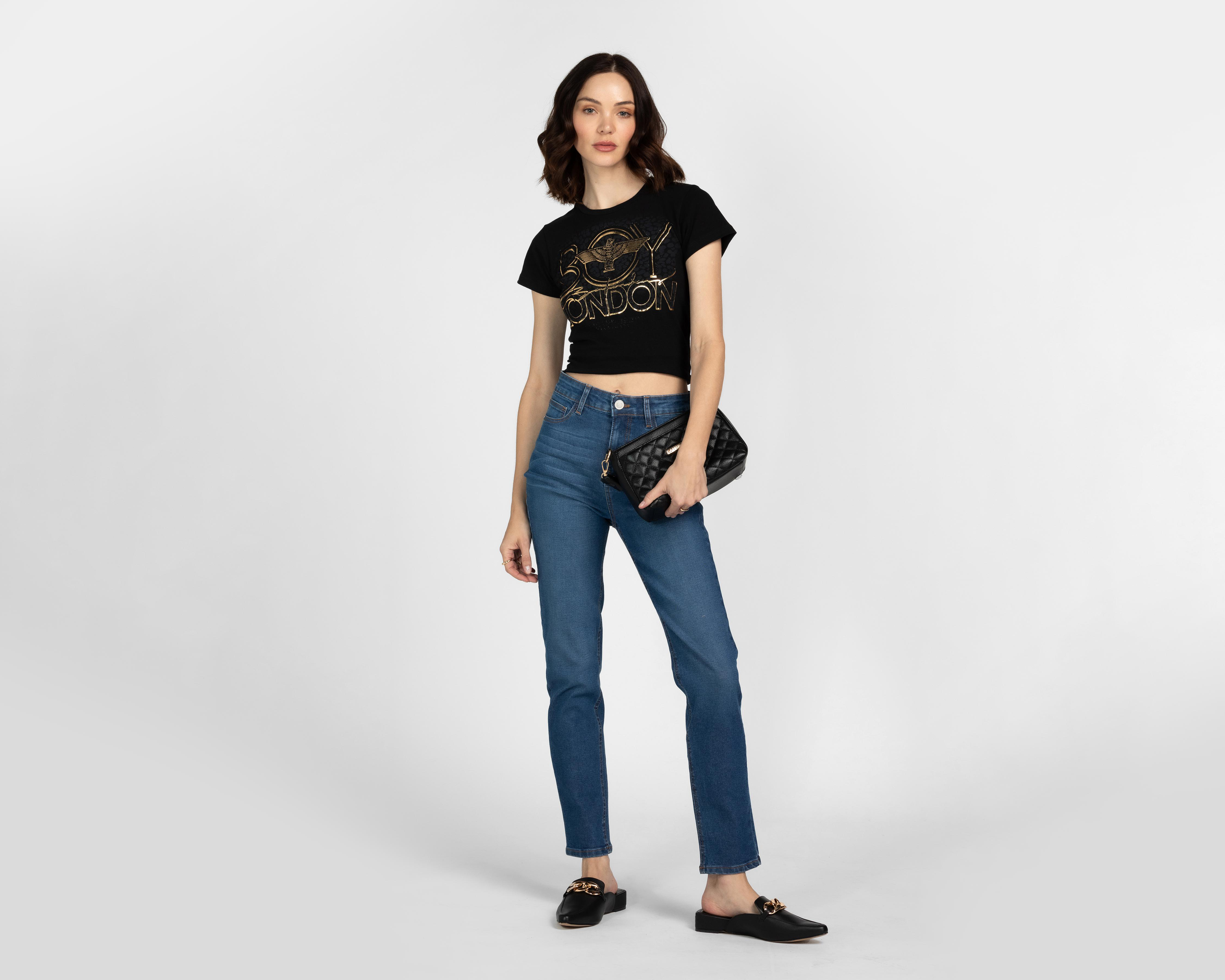 Foto 2 | Playera Boy London Manga Corta para Mujer