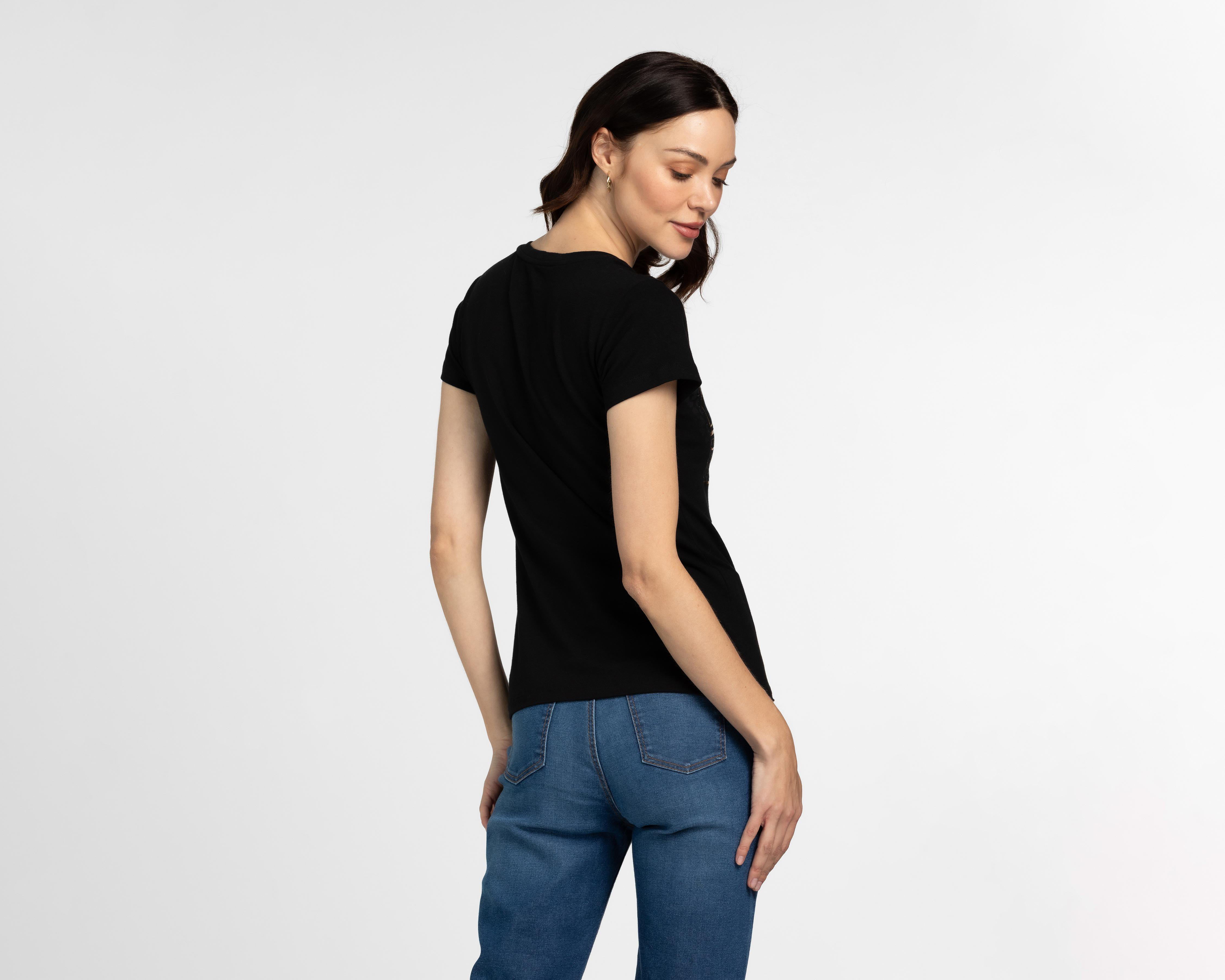 Foto 4 pulgar | Playera Boy London Manga Corta para Mujer