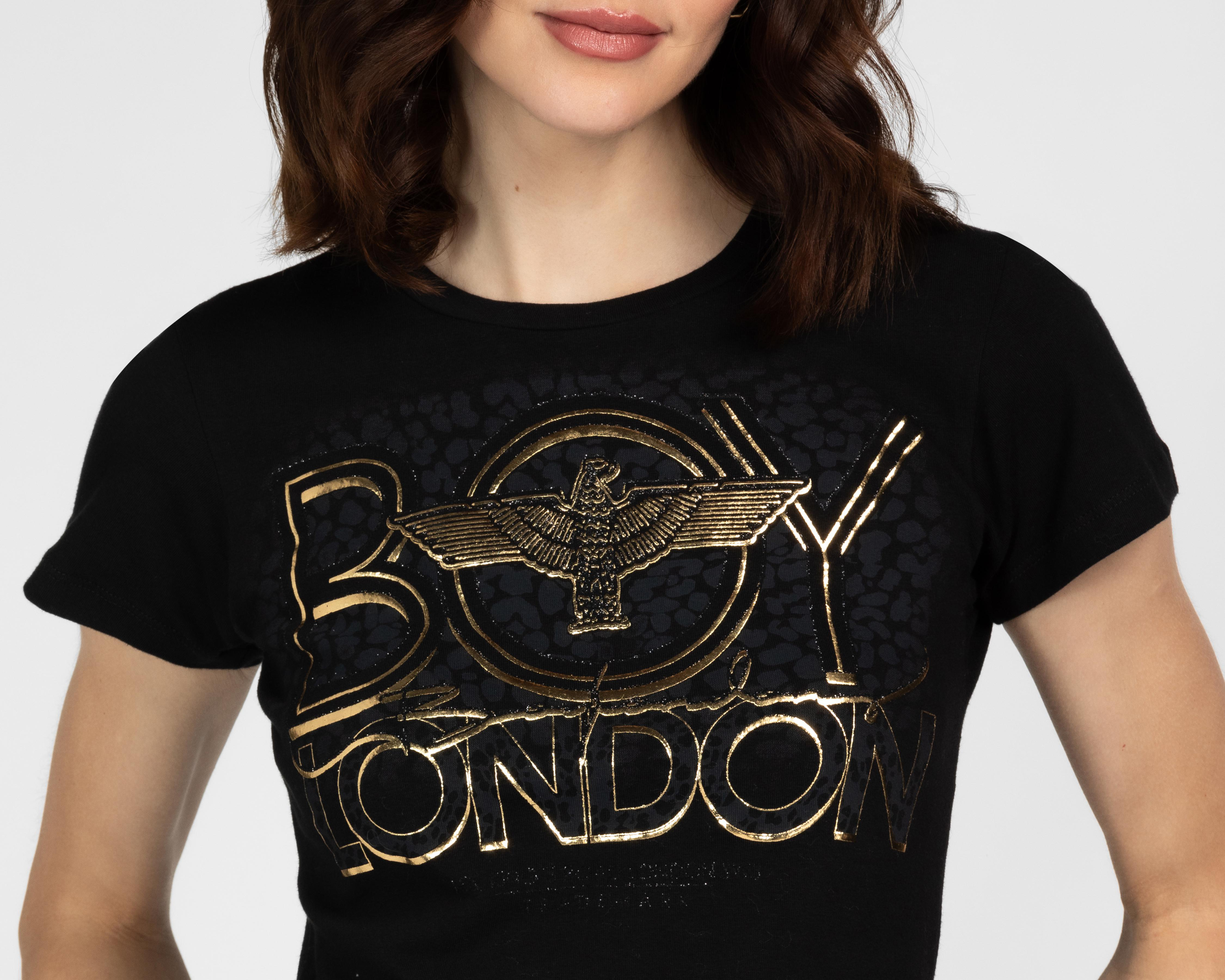 Foto 5 pulgar | Playera Boy London Manga Corta para Mujer