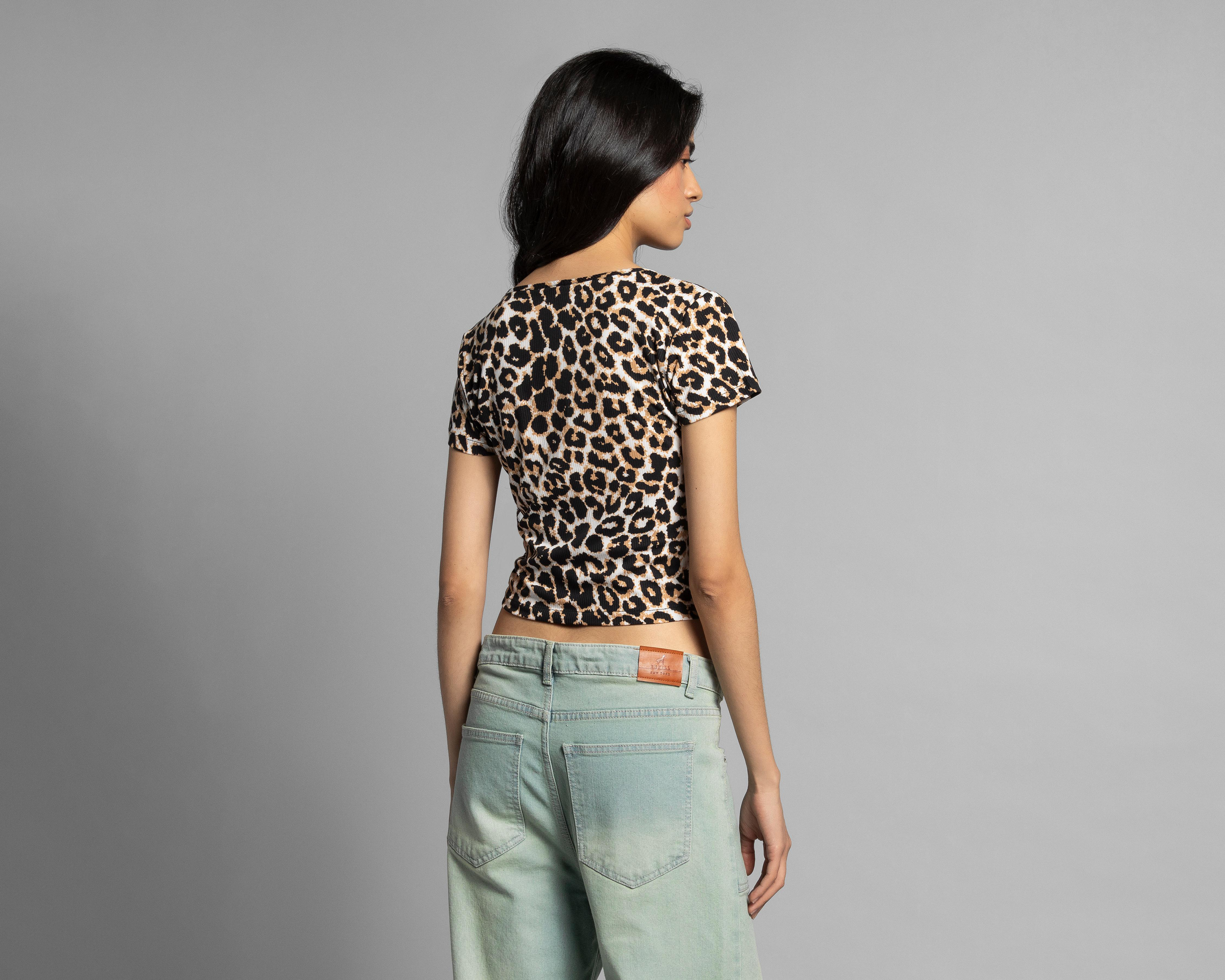 Foto 4 pulgar | Playera Thinner Animal Print para Mujer
