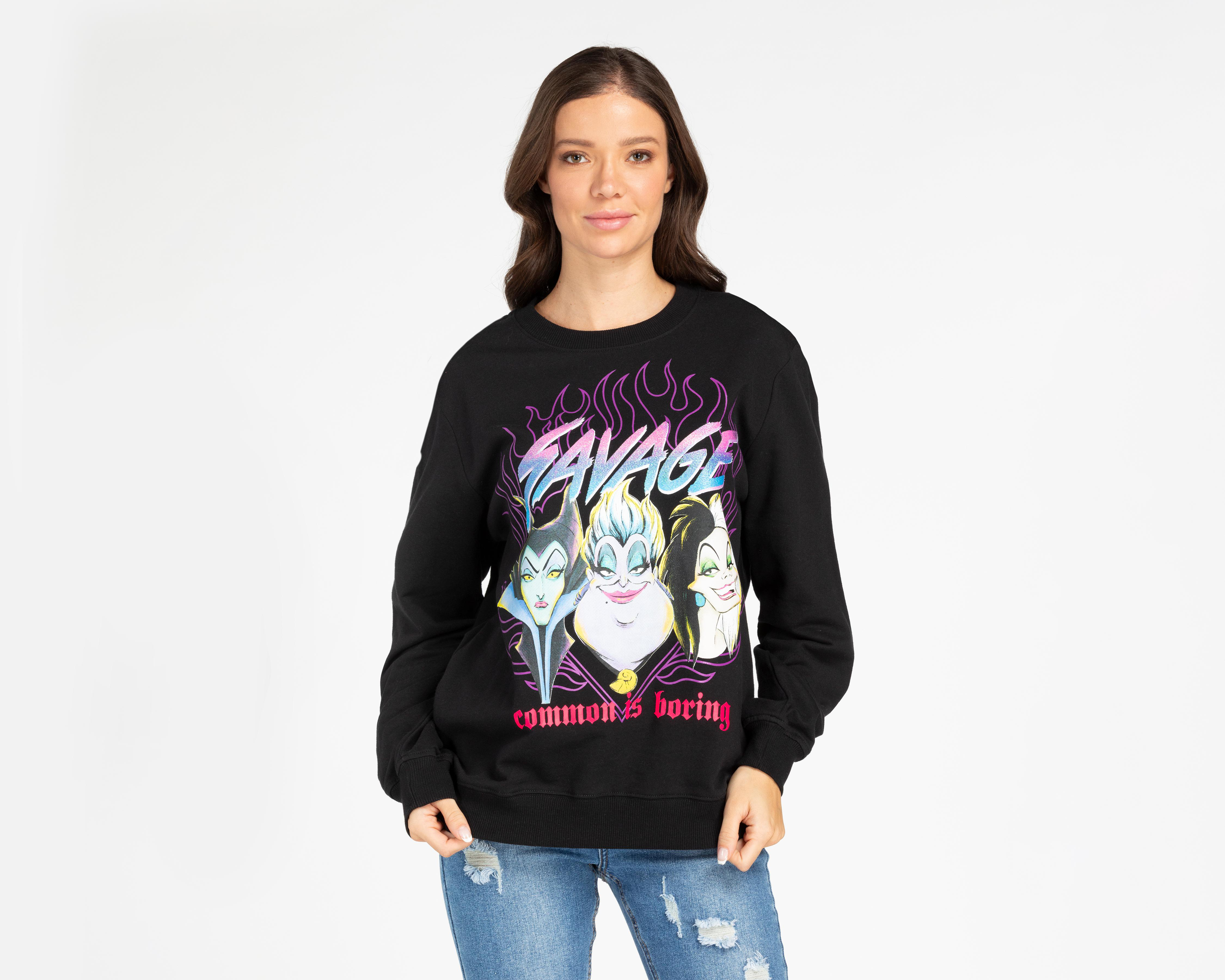 Foto 2 pulgar | Sudadera Estampada Disney Villanas para Mujer