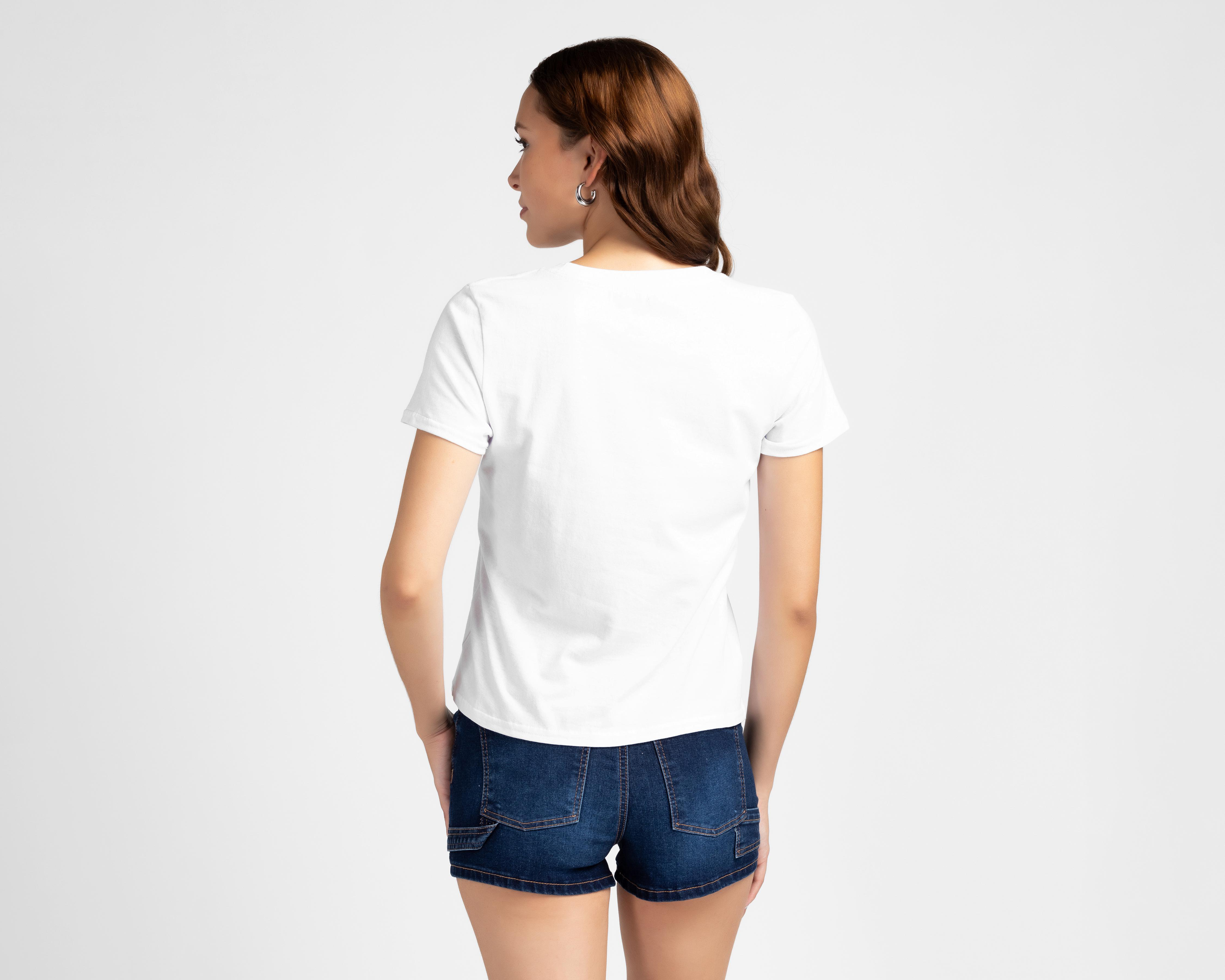 Foto 2 | Playera Disney Manga Corta para Mujer