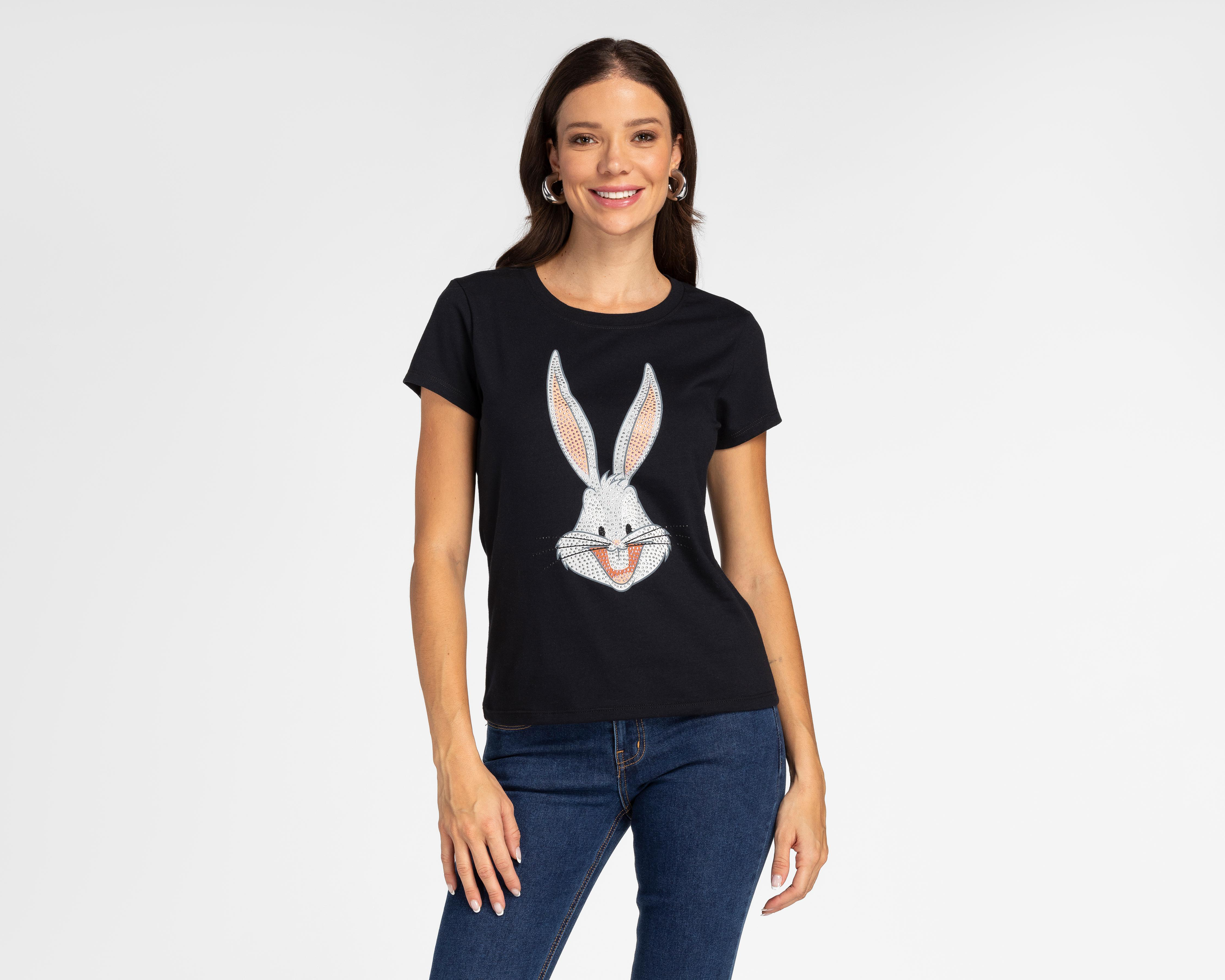 Foto 2 pulgar | Playera Looney Tunes con Pedrería para Mujer