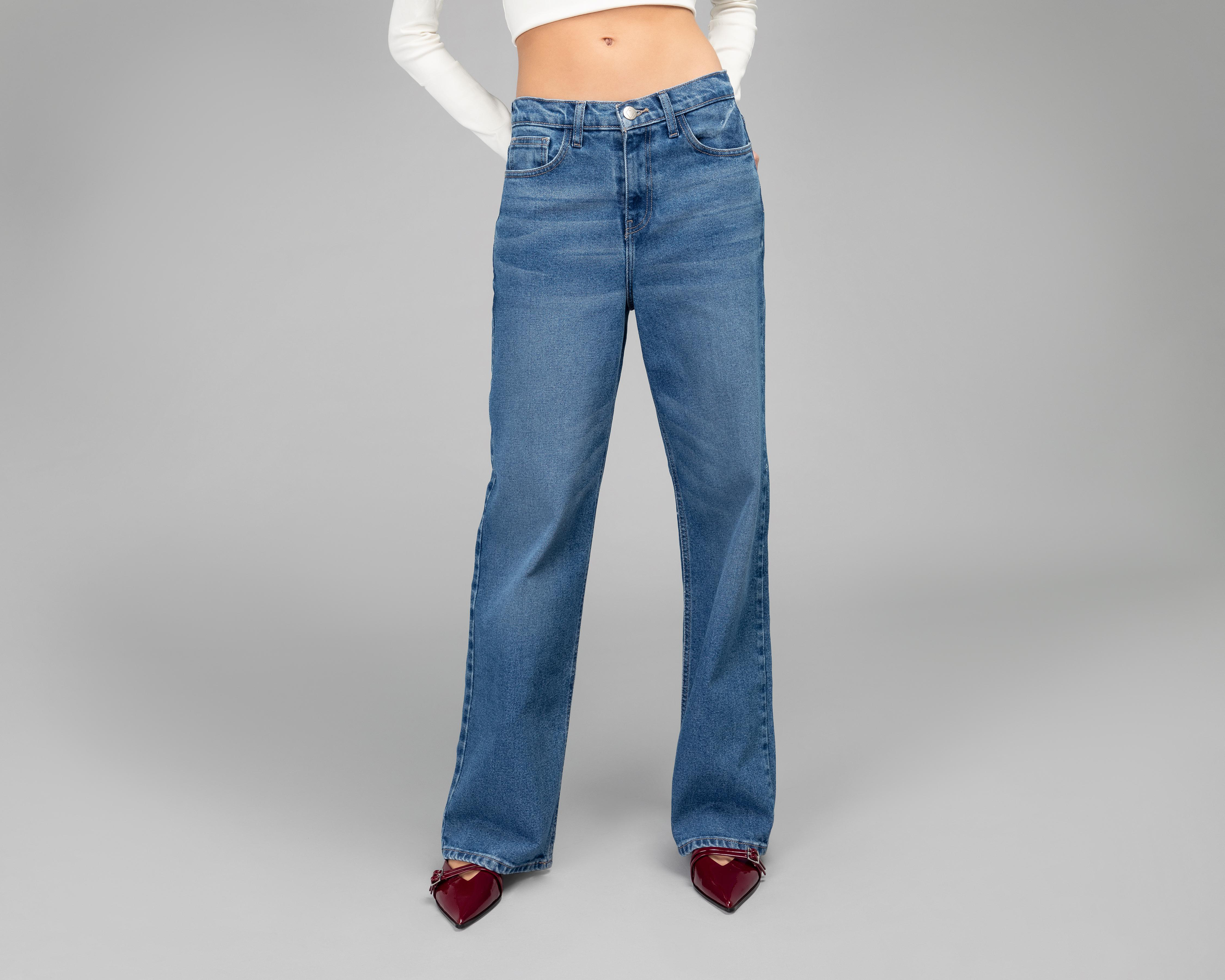 Foto 3 pulgar | Jeans Flare Strona para Mujer