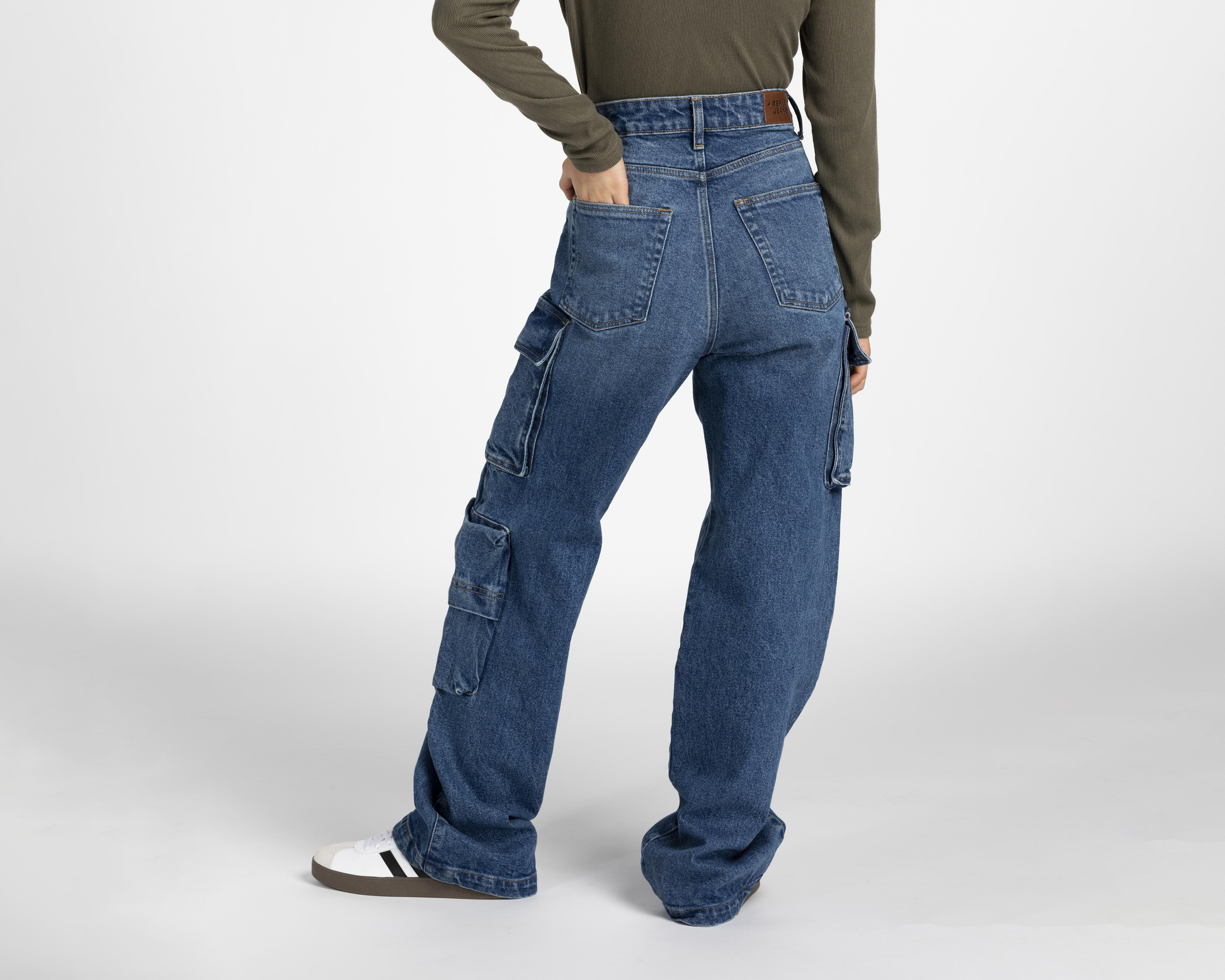 Foto 4 pulgar | Jeans Wide Leg Refill para Mujer