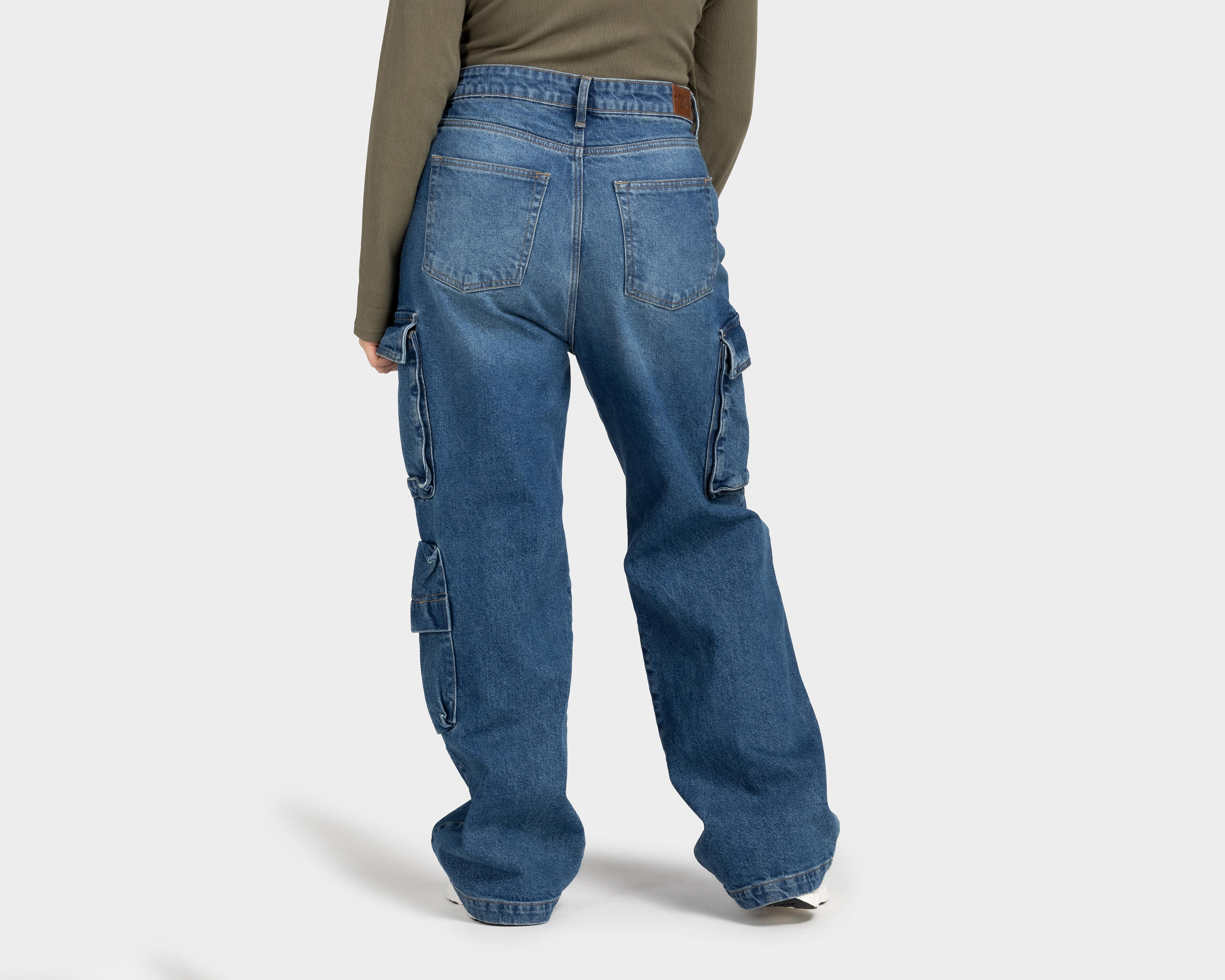Foto 6 pulgar | Jeans Wide Leg Refill para Mujer