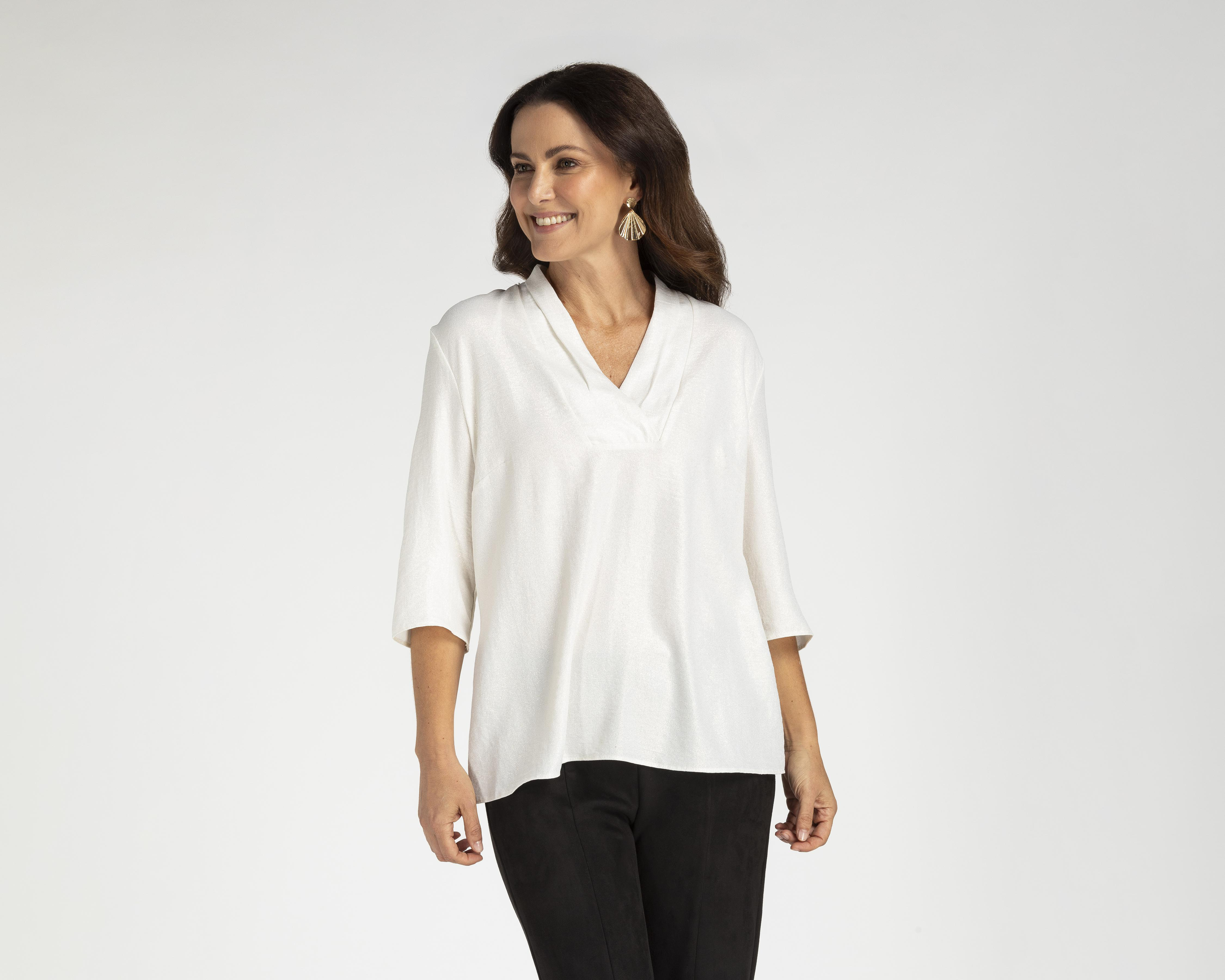 Foto 2 pulgar | Blusa Sahara Blanca para Mujer