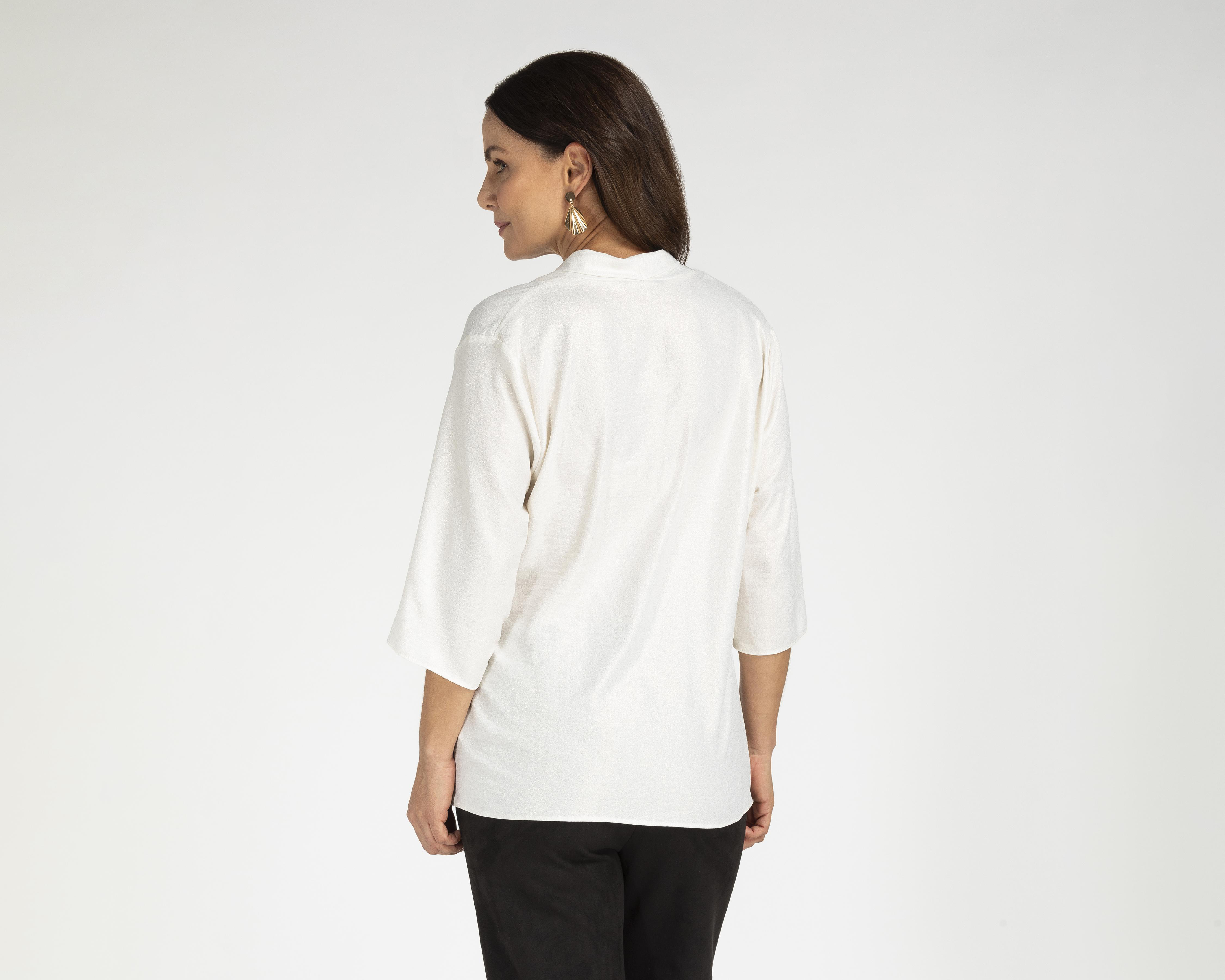 Foto 4 pulgar | Blusa Sahara Blanca para Mujer