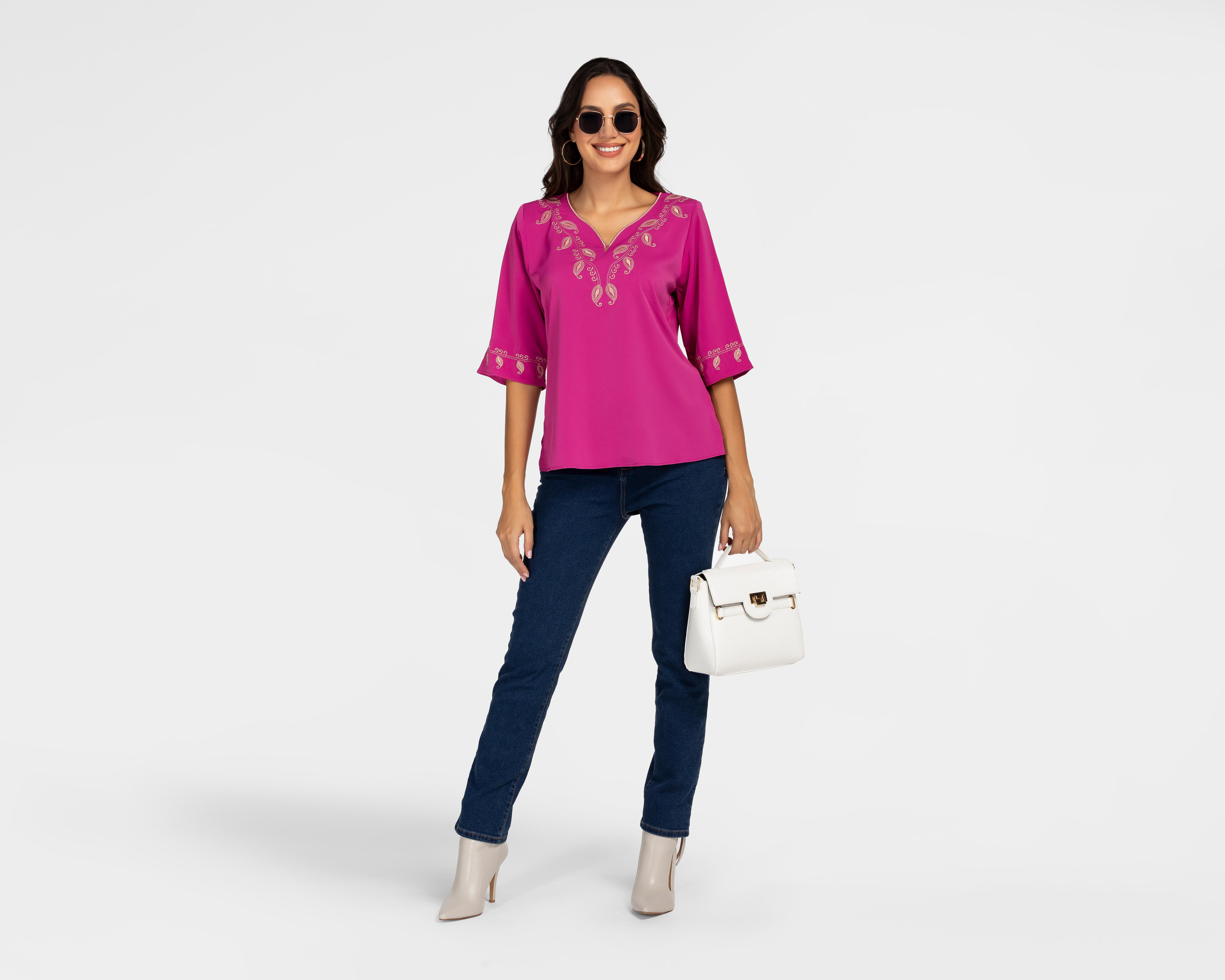 Foto 3 pulgar | Blusa Paloma con Bordado para Mujer