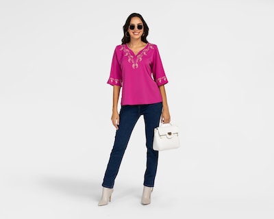 Foto 2 | Blusa Paloma con Bordado para Mujer