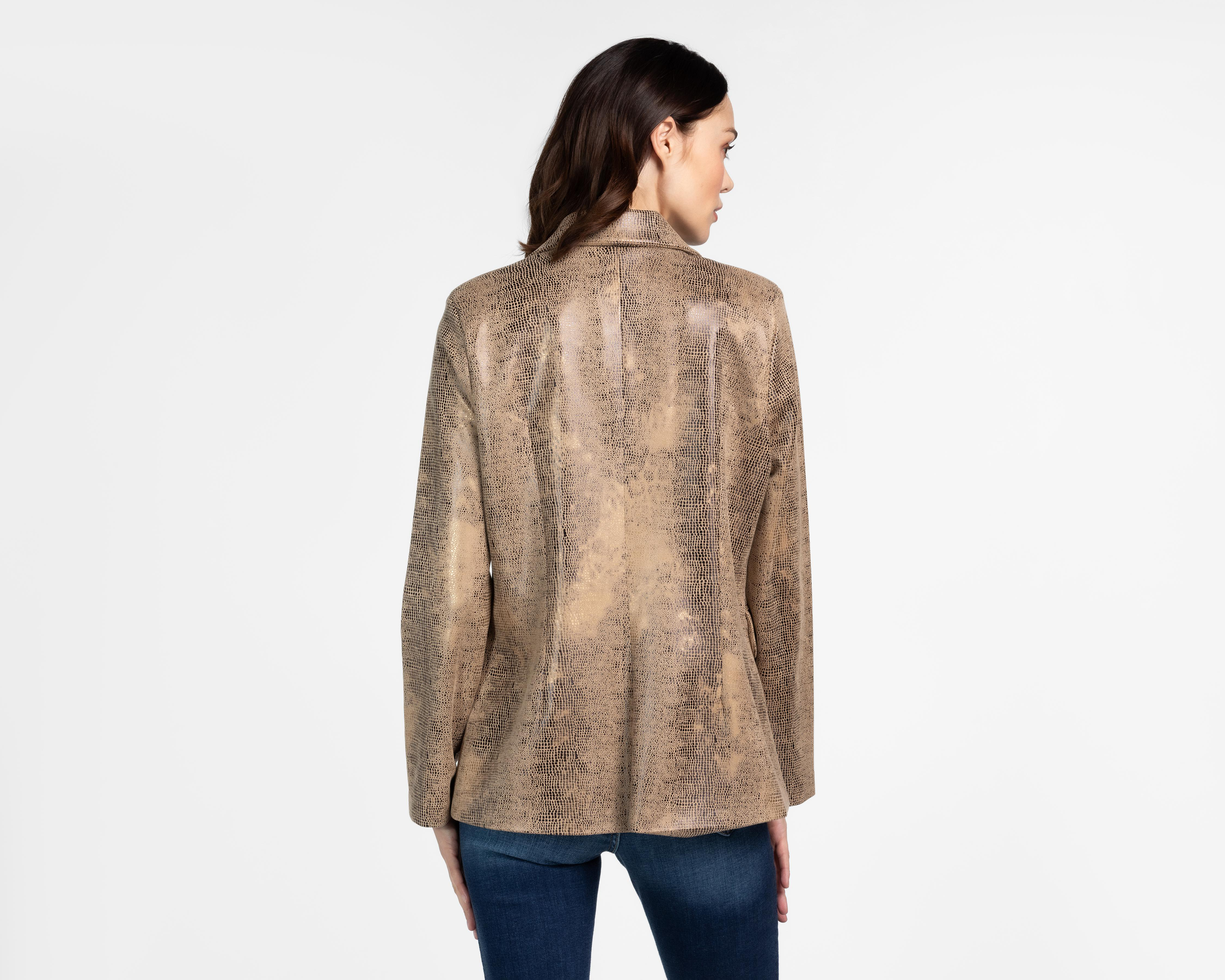 Foto 3 | Blazer Dorado Sahara para Mujer