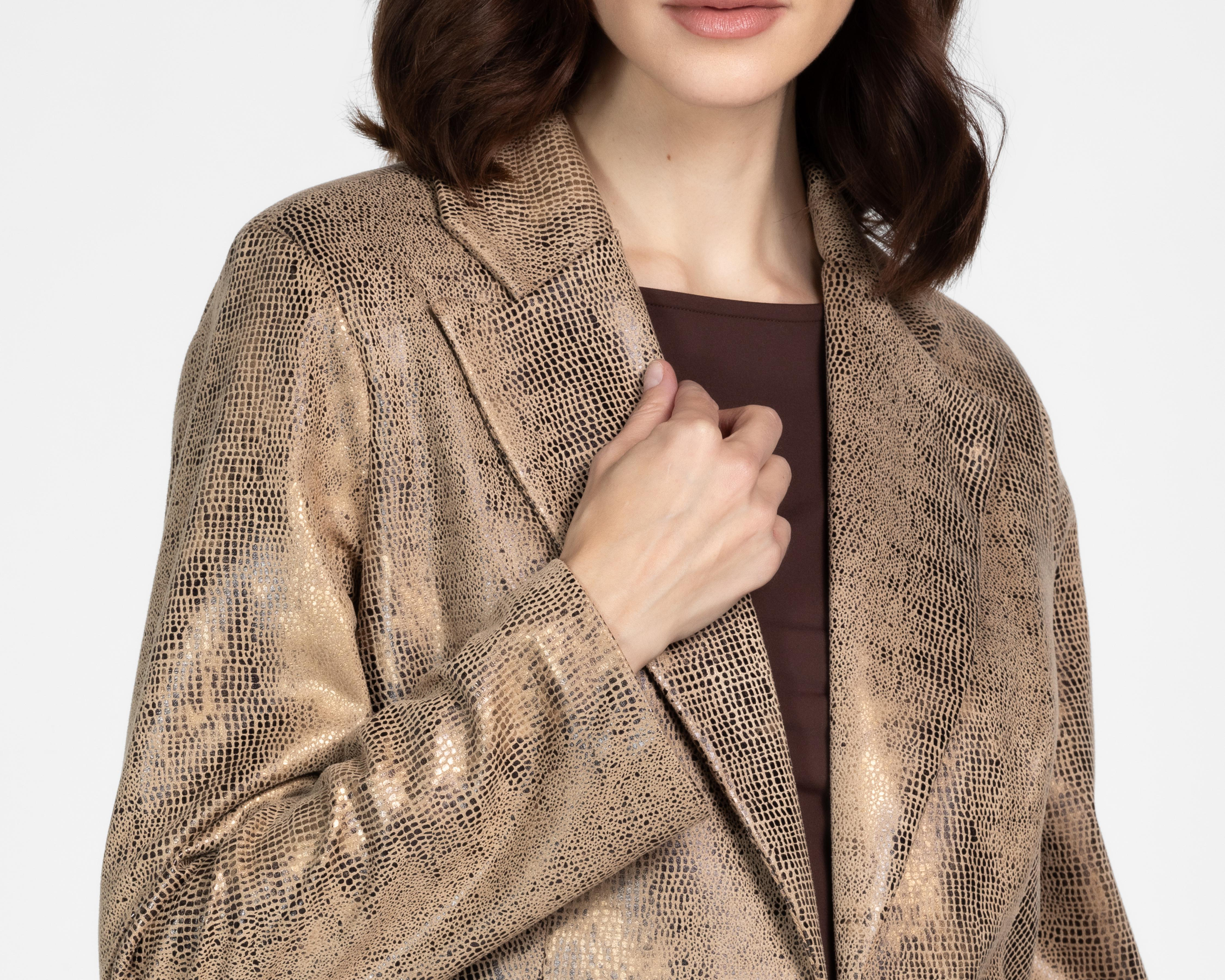 Foto 5 pulgar | Blazer Dorado Sahara para Mujer