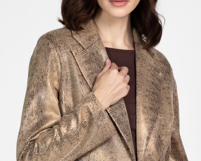 Foto 4 | Blazer Dorado Sahara para Mujer