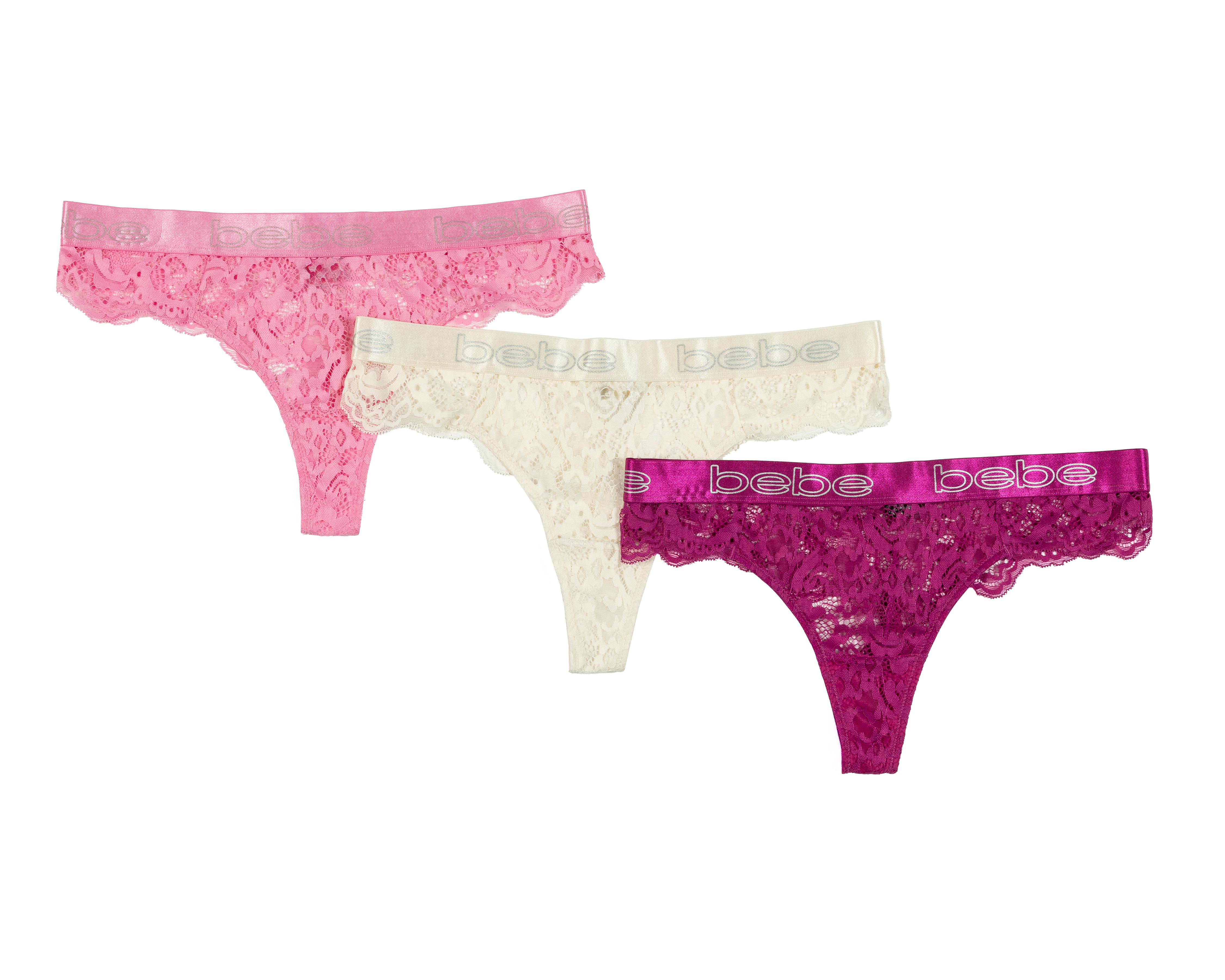 Tanga con Encaje Bebe para Mujer 3 Piezas $119