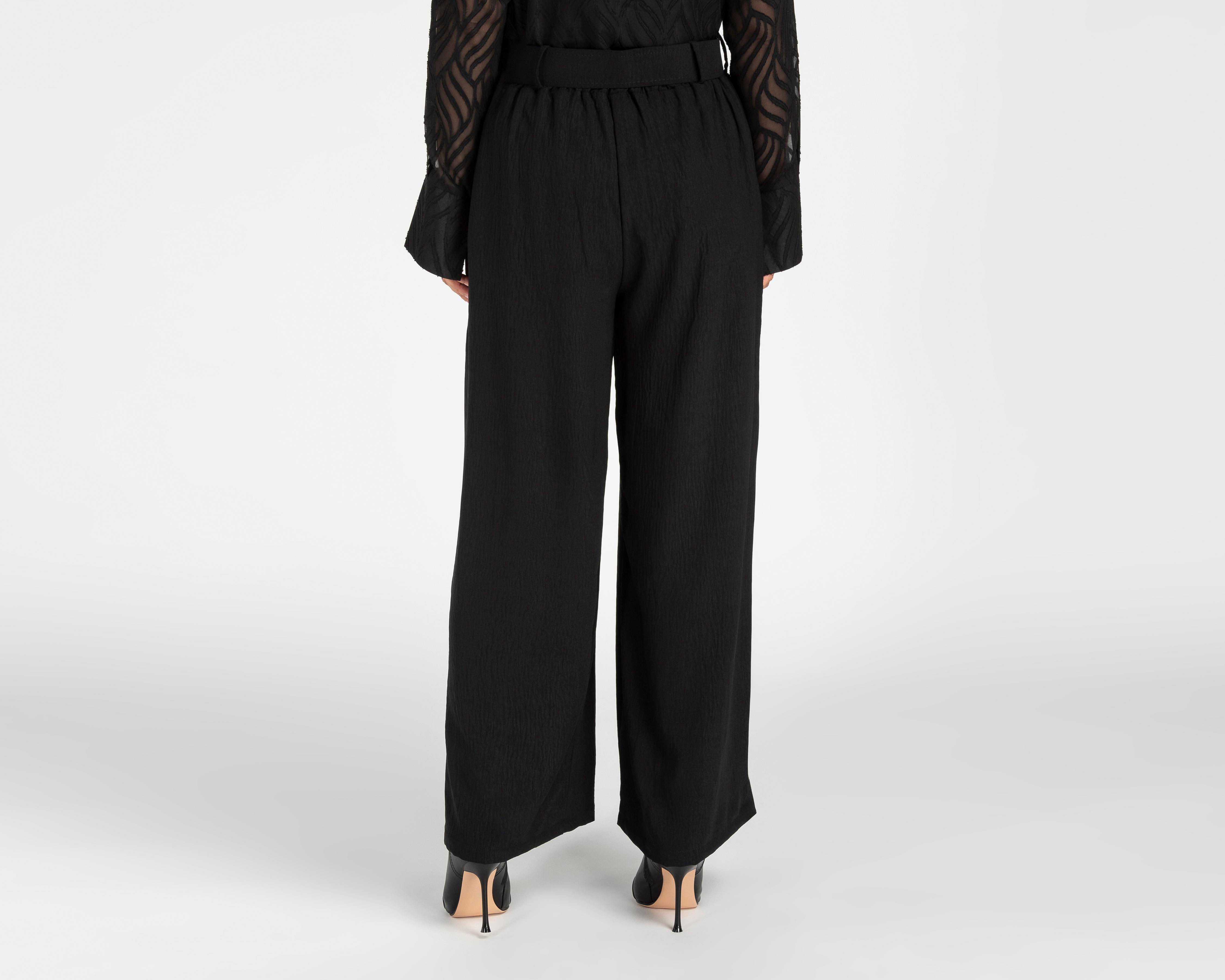 Foto 4 pulgar | Pantalón Ancho Sahara Negro para Mujer