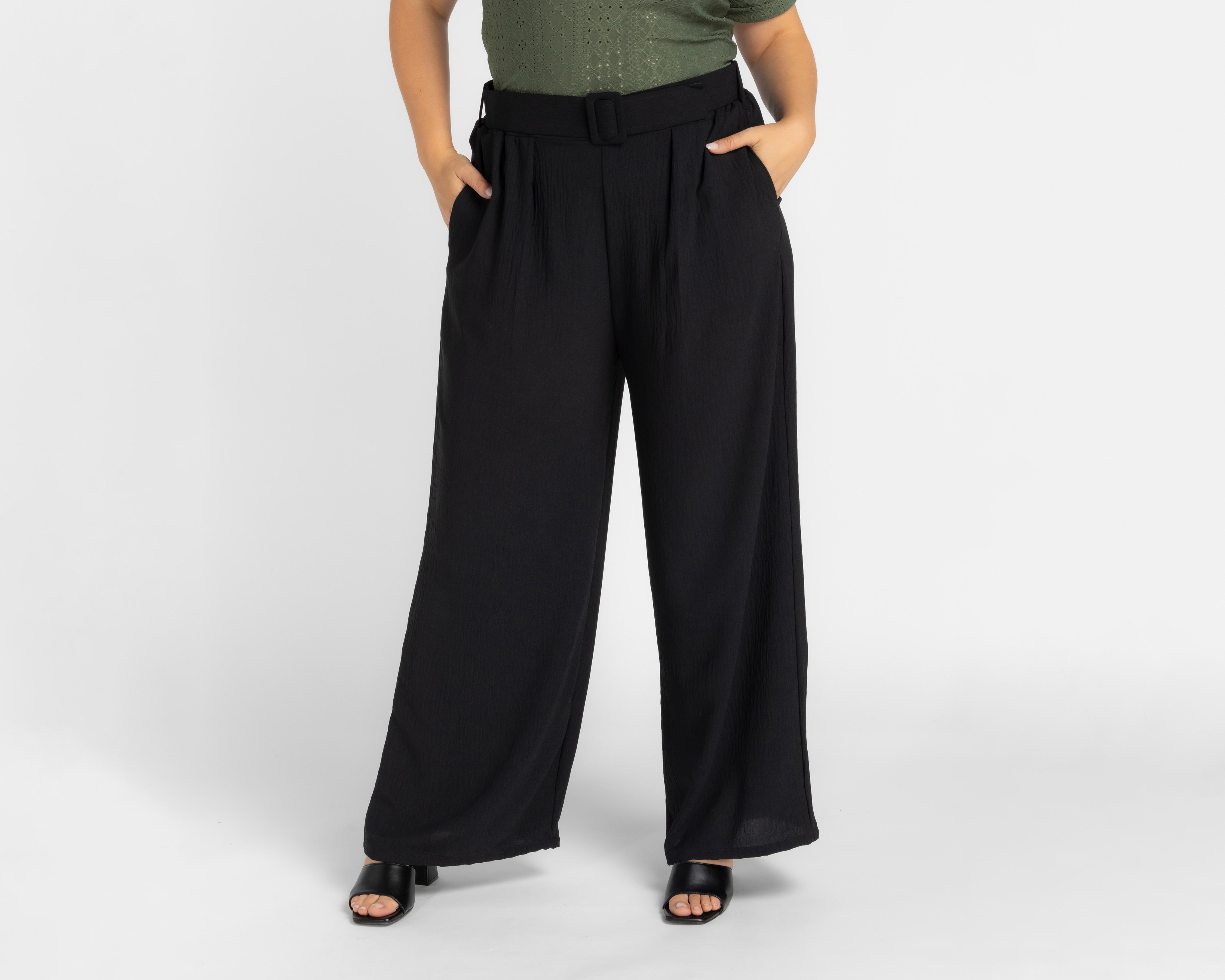Foto 5 pulgar | Pantalón Ancho Sahara Negro para Mujer