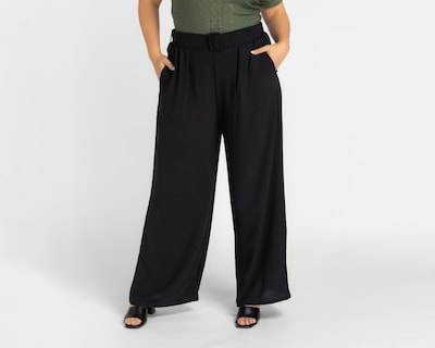 Foto 4 | Pantalón Ancho Sahara Negro para Mujer