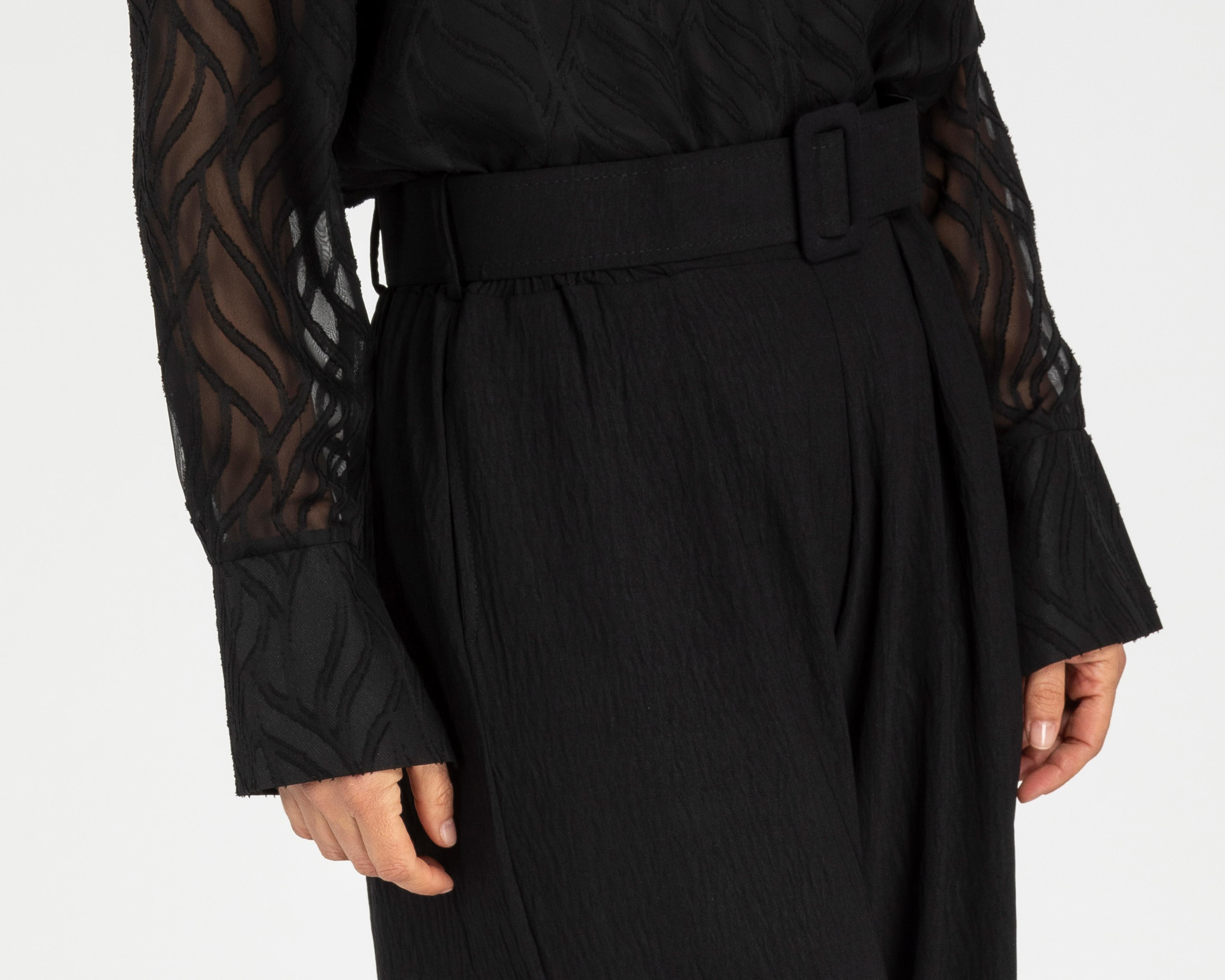 Foto 7 | Pantalón Ancho Sahara Negro para Mujer