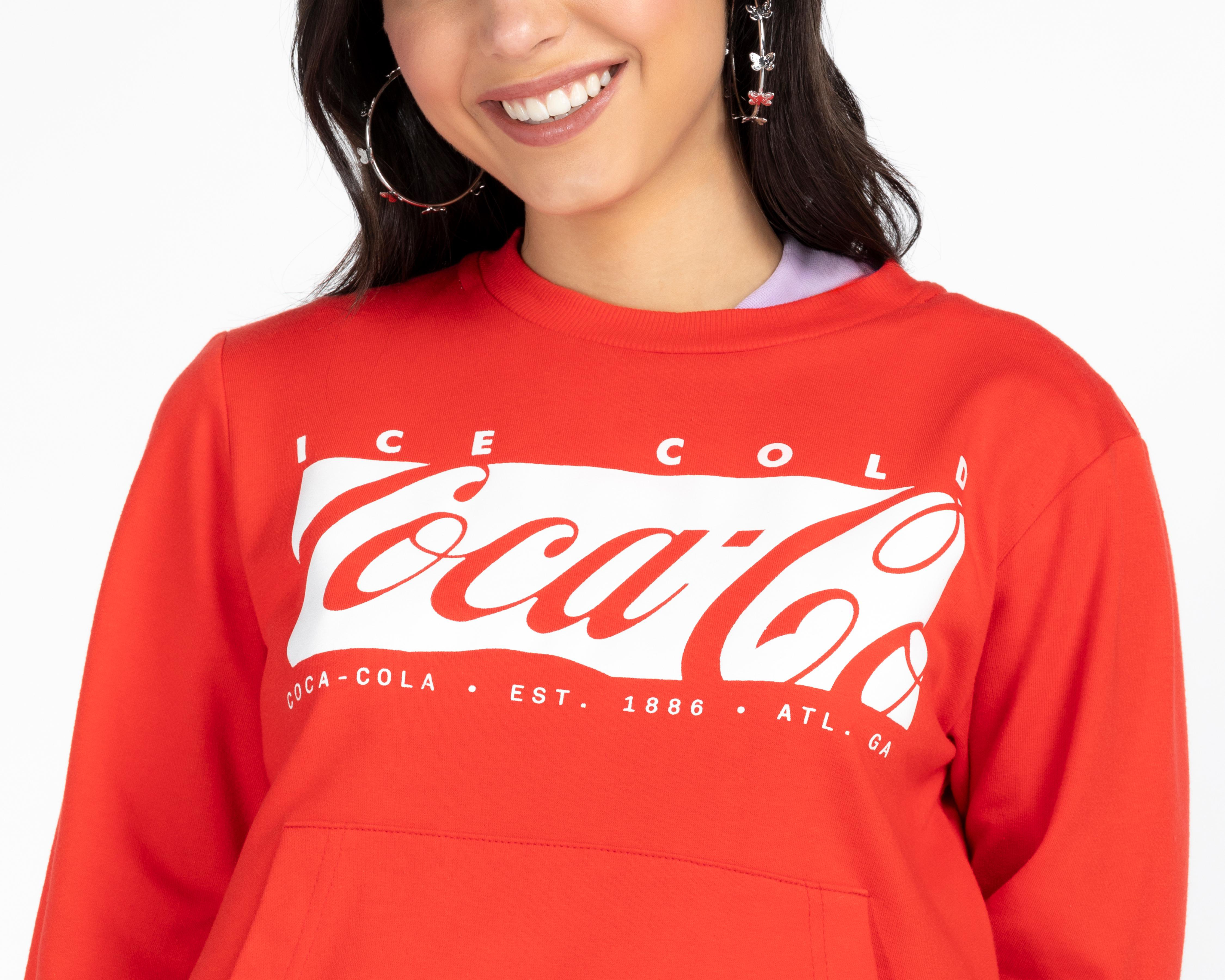 Foto 4 pulgar | Sudadera con Bolsa Coca-Cola para Mujer