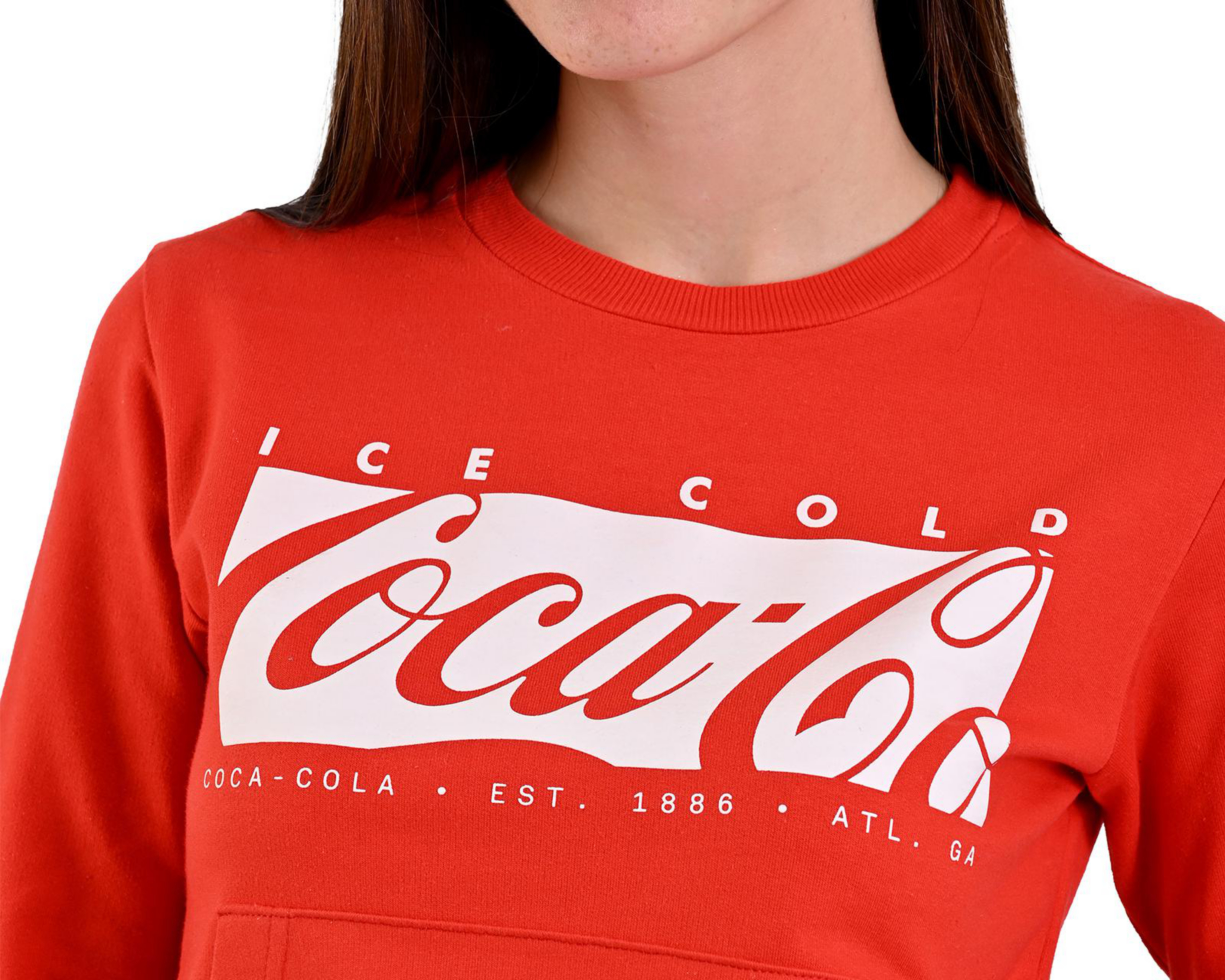 Foto 5 pulgar | Sudadera con Bolsa Coca-Cola para Mujer