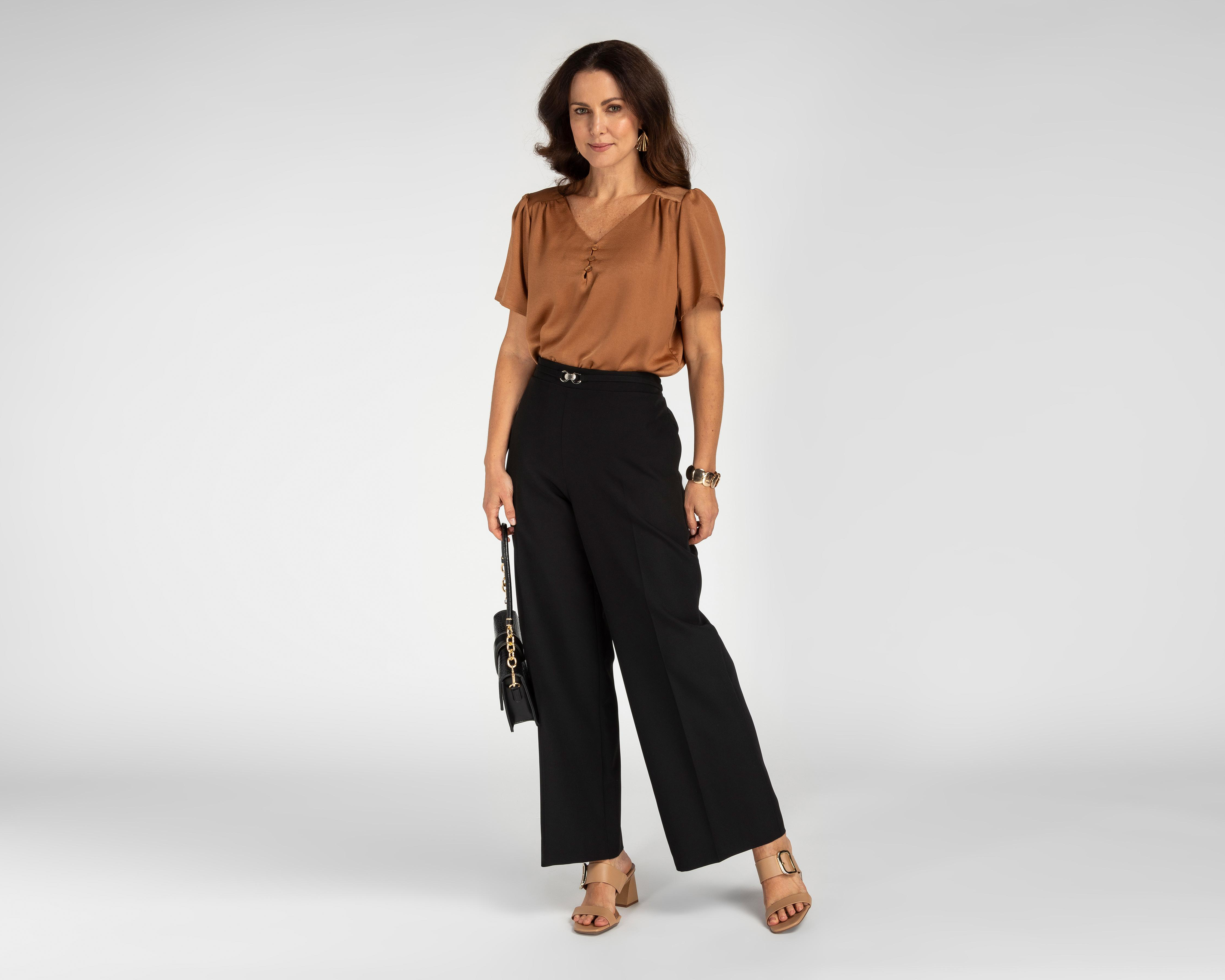 Foto 3 pulgar | Pantalón de Vestir Sahara Tiro Alto para Mujer