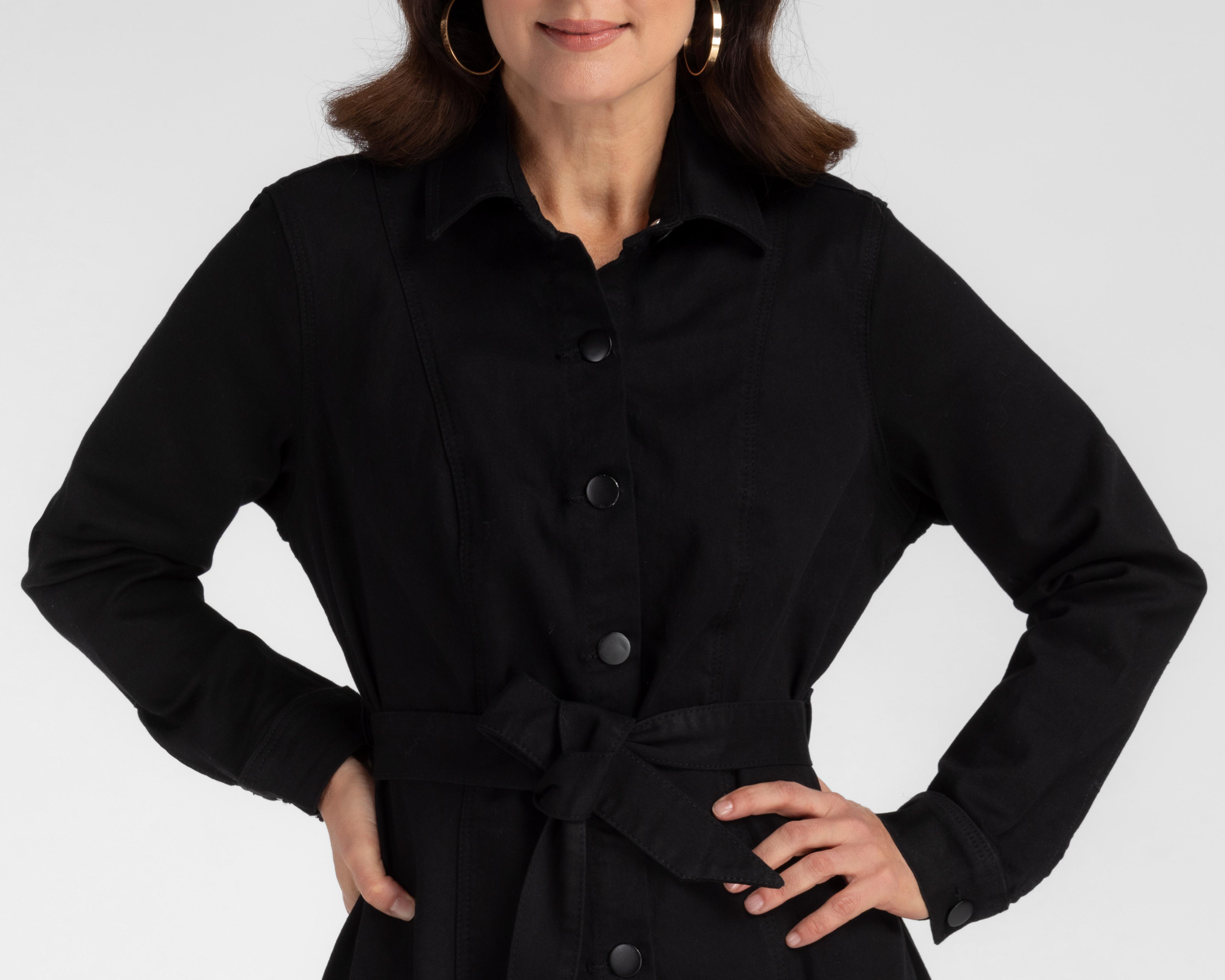 Foto 5 | Vestido Casual Sahara de Mezclilla Negro con Lazo