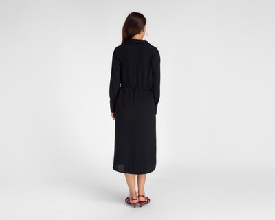 Foto 3 | Vestido Casual Sahara Negro Manga Larga con Botones