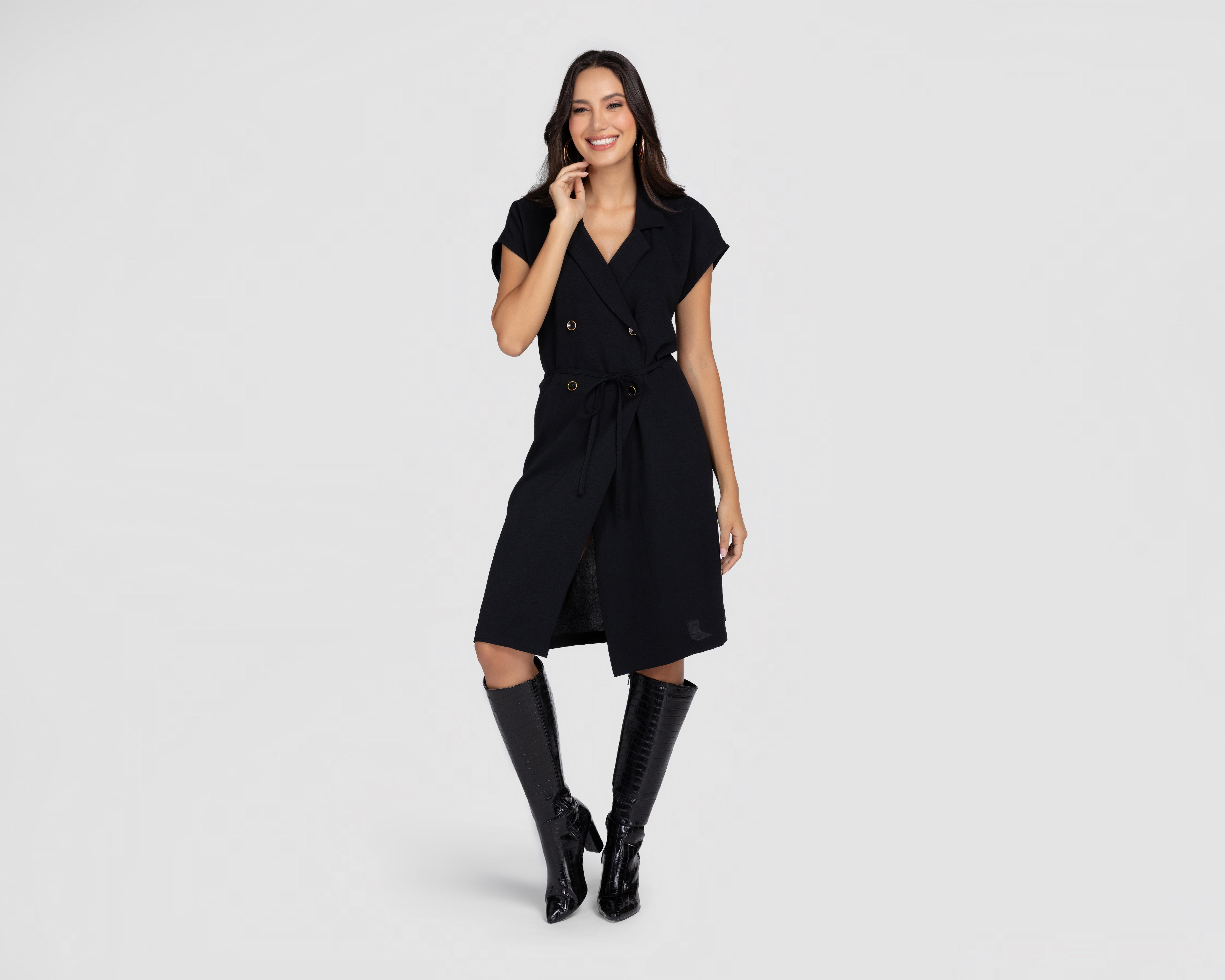 Vestido Casual Sahara Cruzado con Botones $249