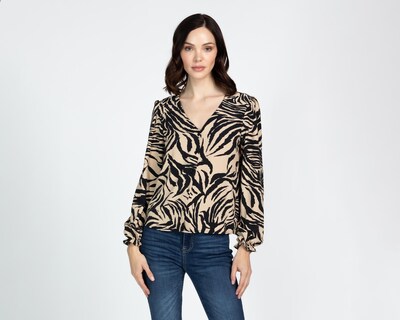 Foto 1 | Blusa Sahara Animal Print para Mujer