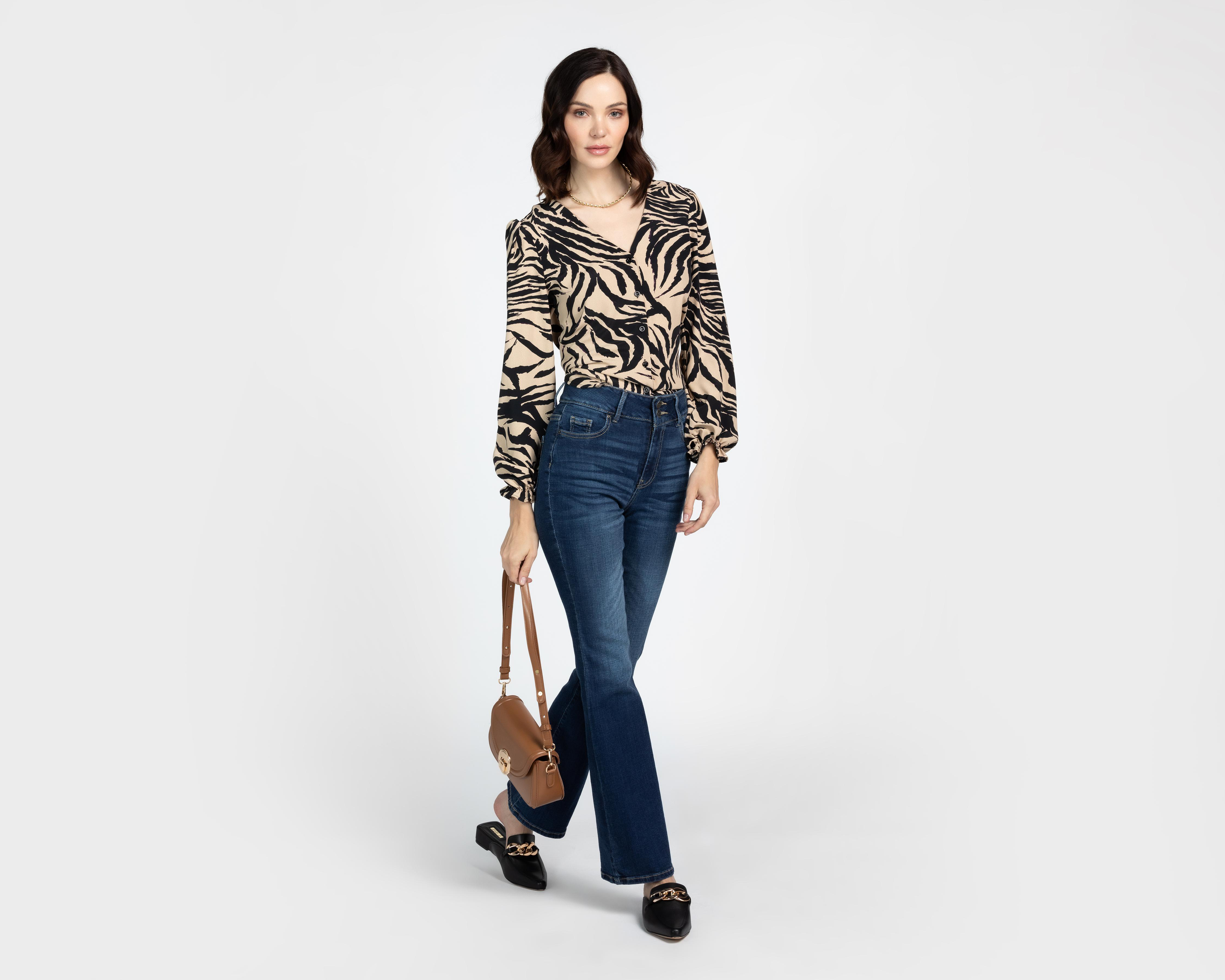 Foto 3 pulgar | Blusa Sahara Animal Print para Mujer