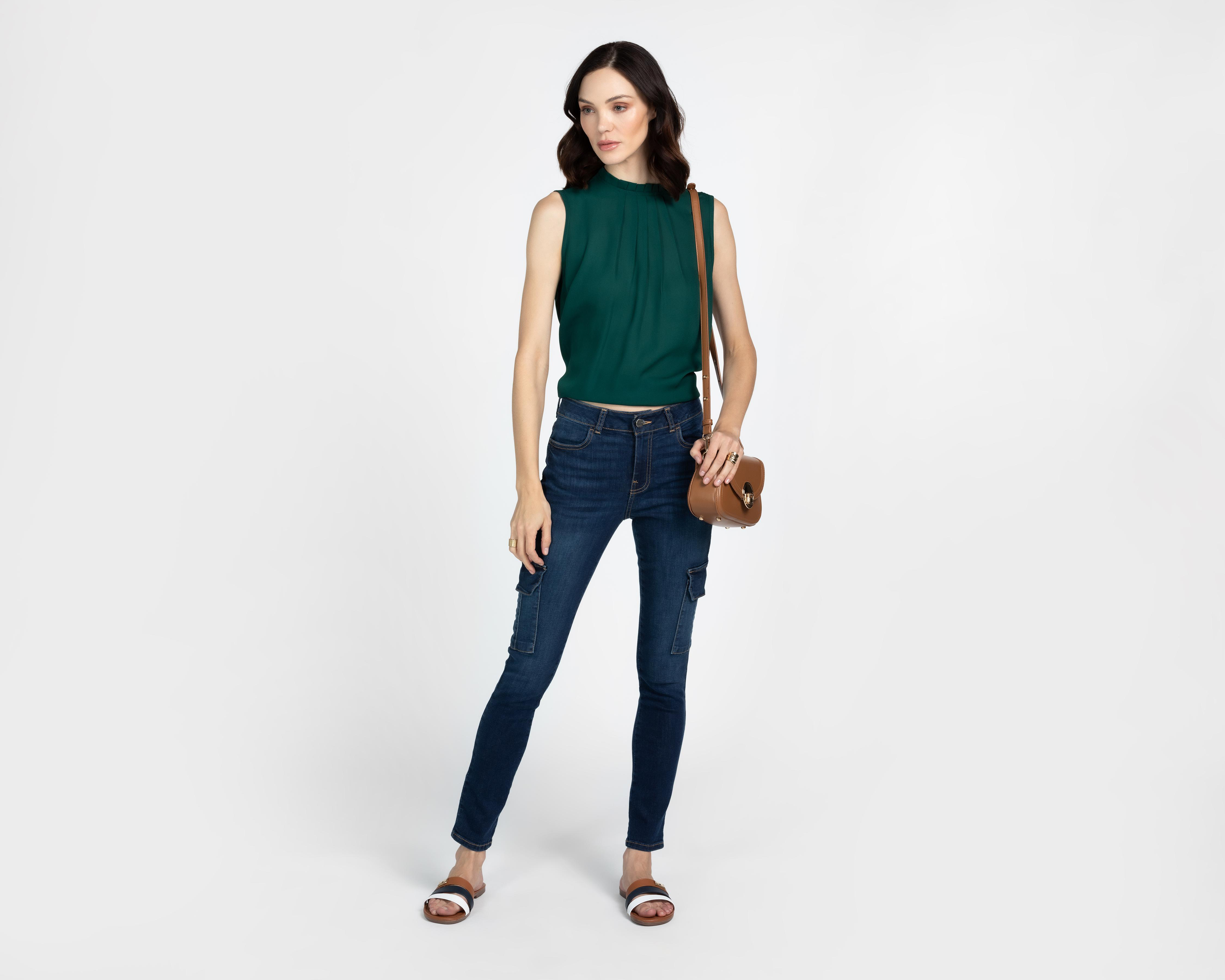 Foto 3 pulgar | Blusa Sahara Verde para Mujer