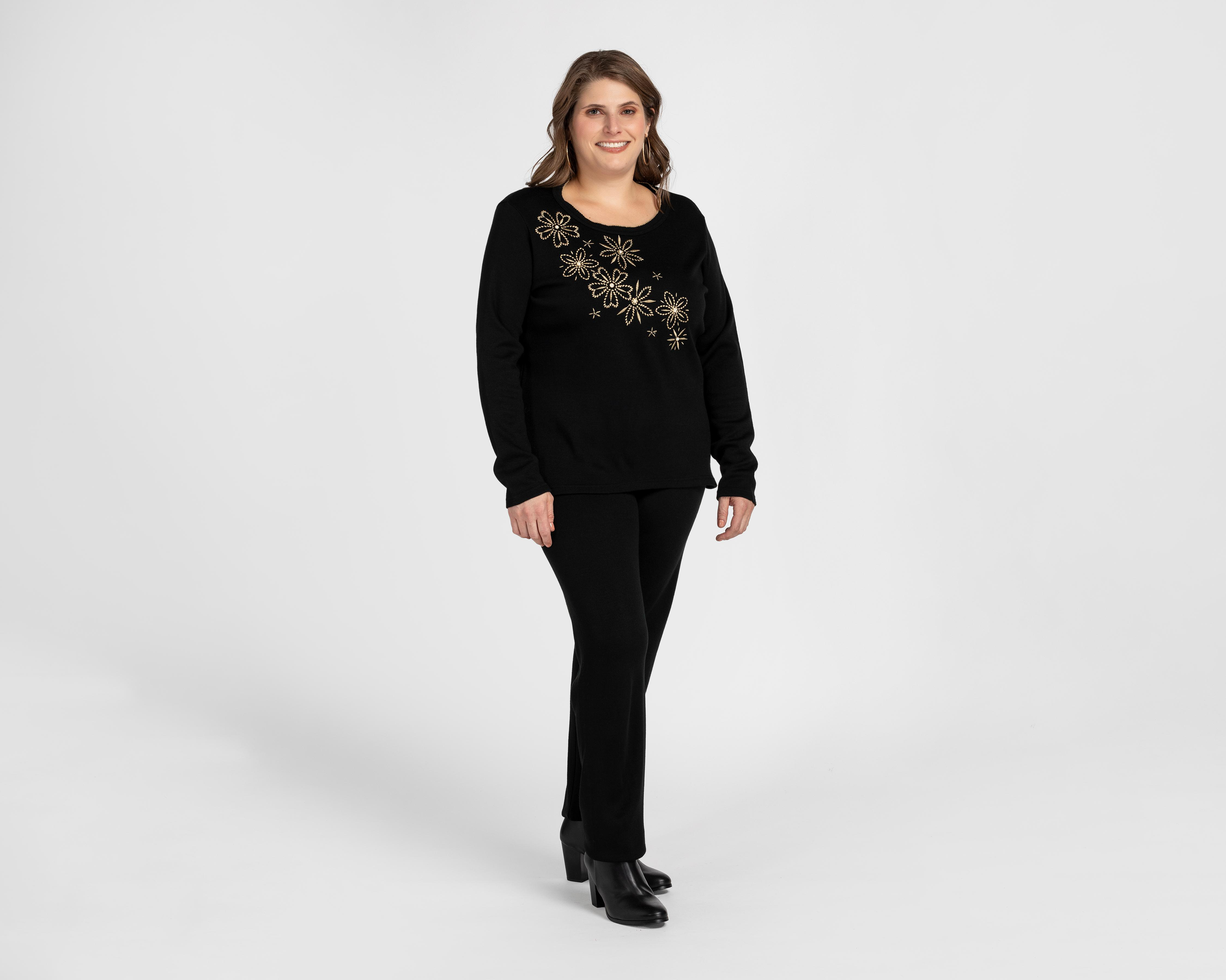 Foto 2 pulgar | Conjunto Formal Lady Sun Negro con Bordados