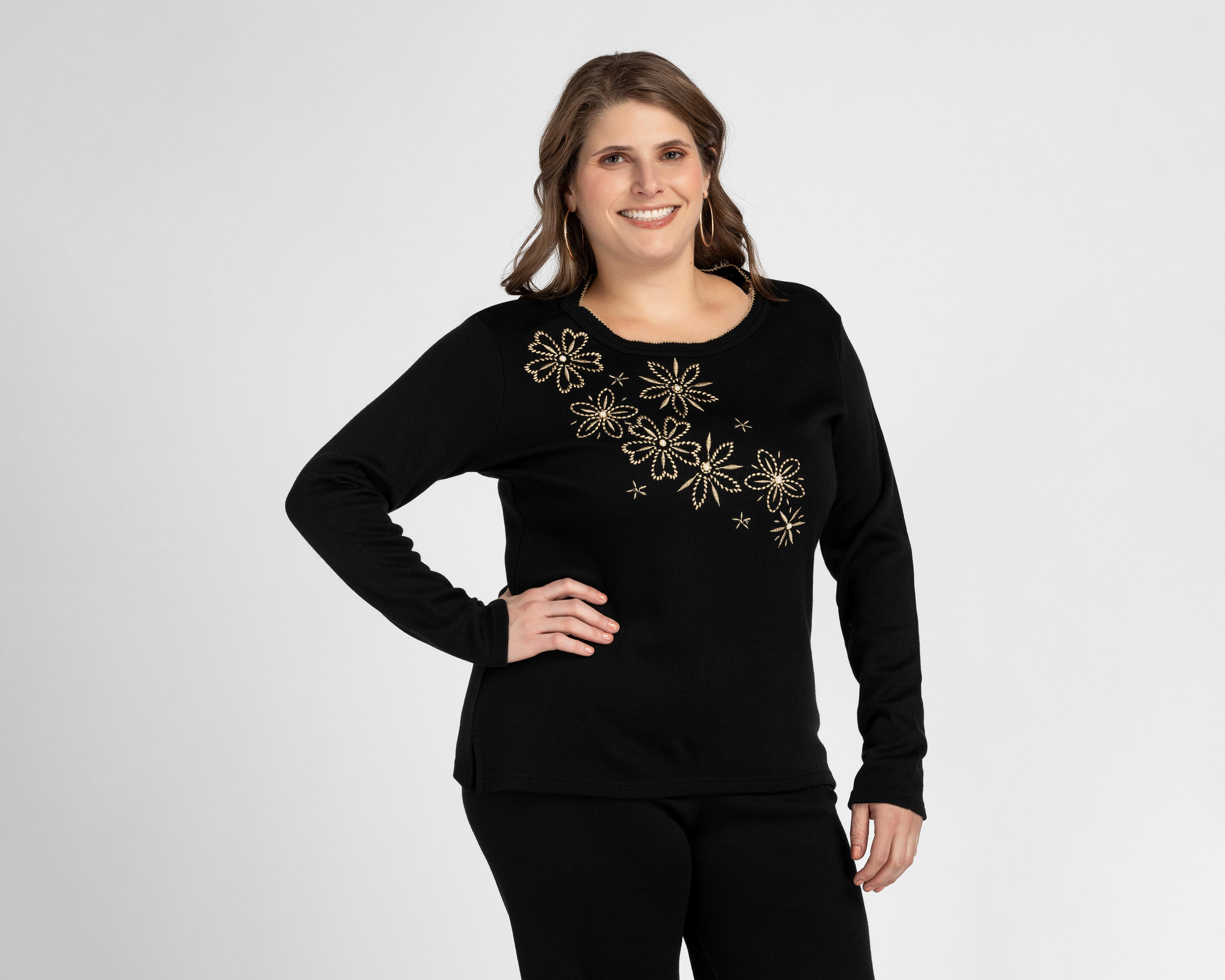 Foto 5 pulgar | Conjunto Formal Lady Sun Negro con Bordados