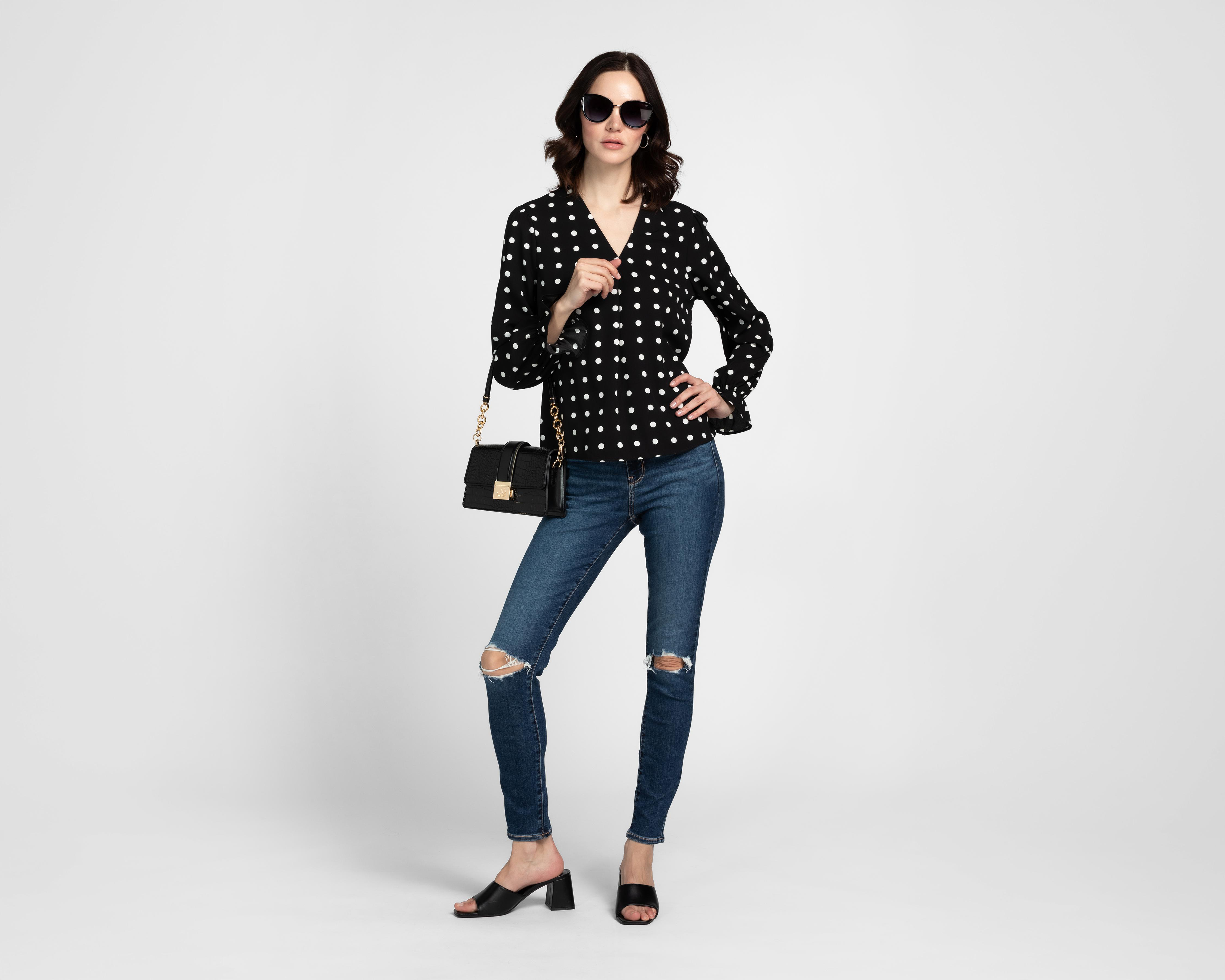 Foto 2 | Blusa Sahara Manga Larga para Mujer