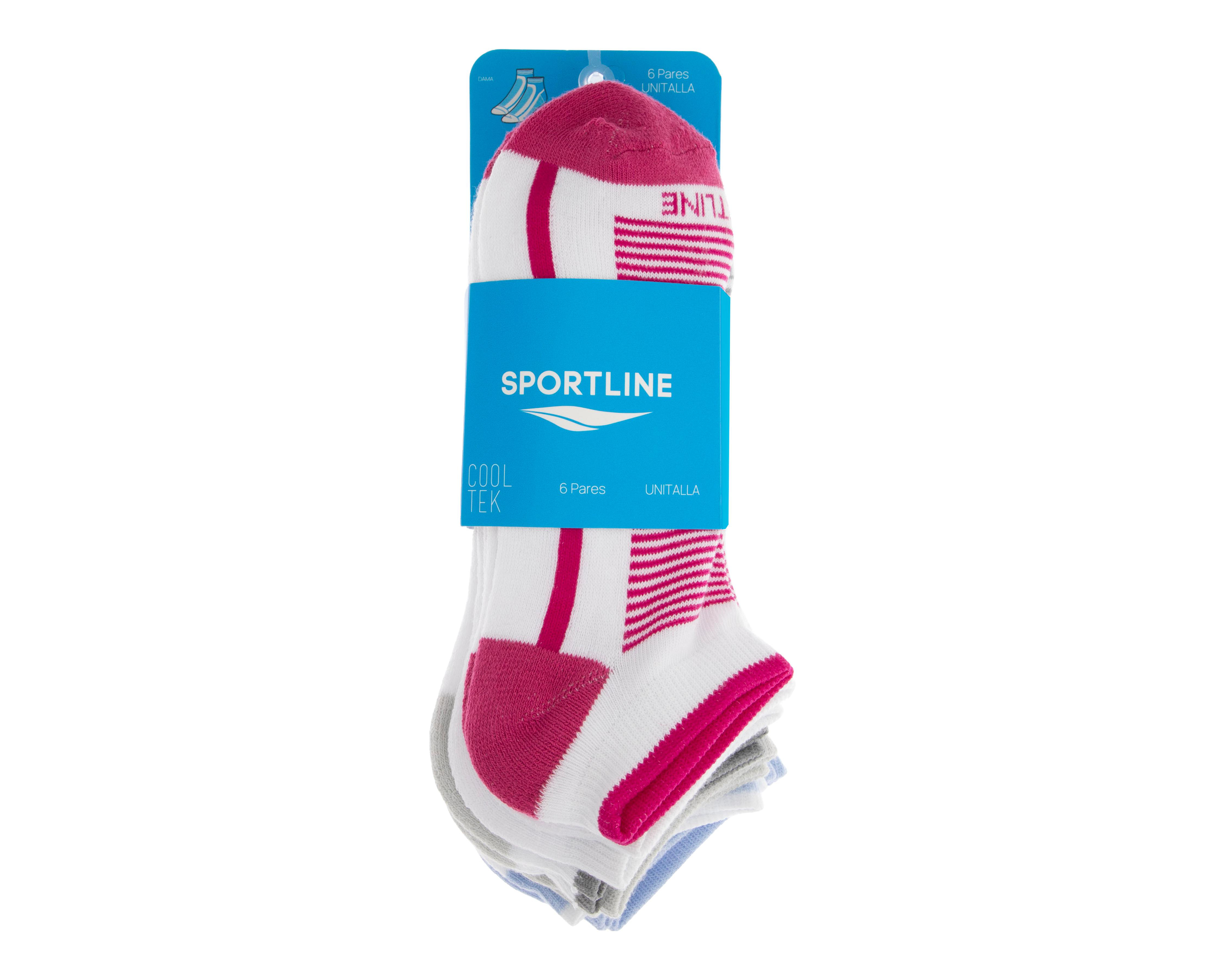Foto 4 pulgar | Calcetas Deportivas Sportline para Mujer 6 Pares