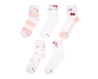 Foto 1 | Calcetas Cortas Hello Kitty para Mujer 5 Pares