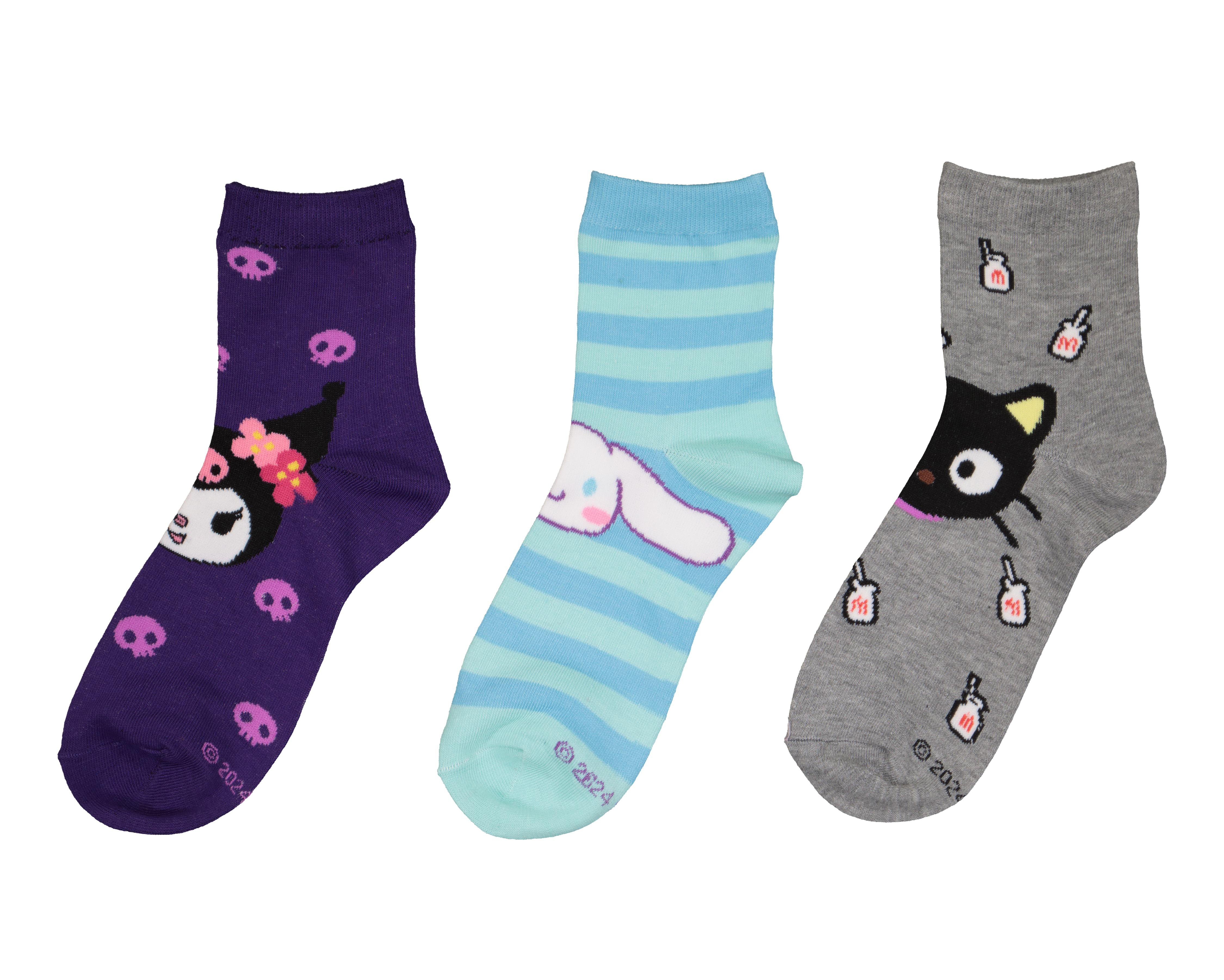Foto 1 | Calcetas Cortas Hello Kitty para Mujer 3 Pares