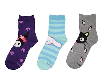 Foto 1 | Calcetas Cortas Hello Kitty para Mujer 3 Pares