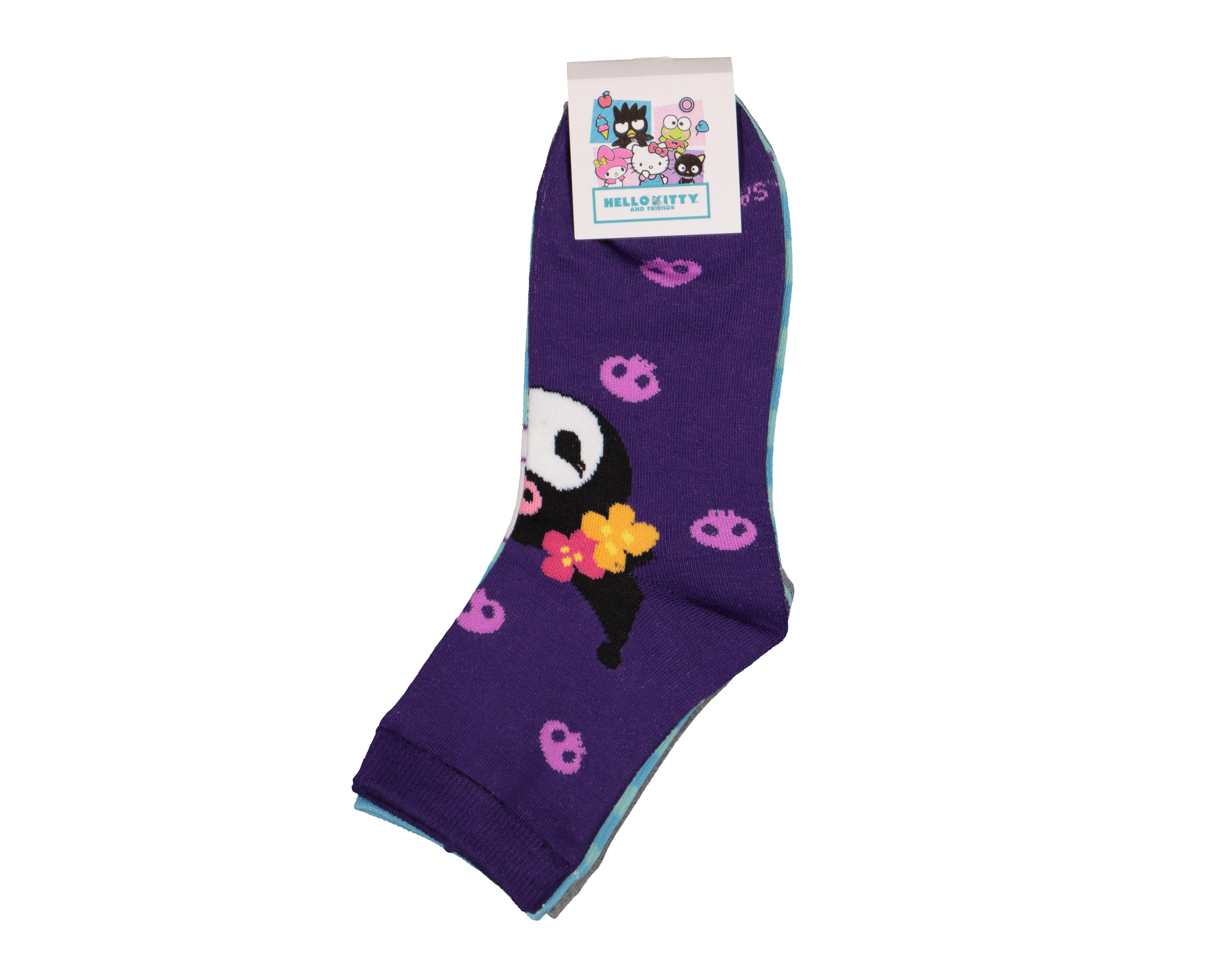 Foto 4 pulgar | Calcetas Cortas Hello Kitty para Mujer 3 Pares